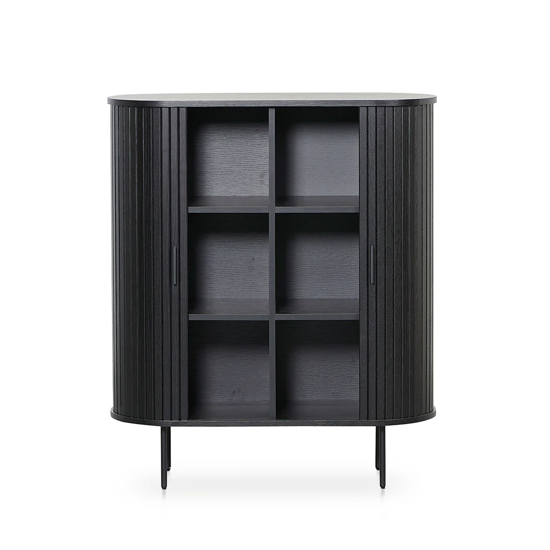 CDT8439-KD 1.18 (H) Wooden Storage Cabinet - Full Black - Image 3