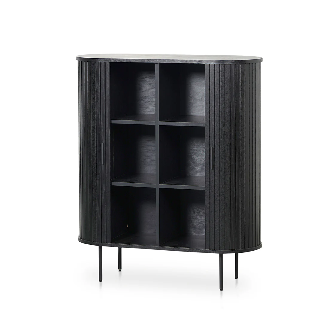 CDT8439-KD 1.18 (H) Wooden Storage Cabinet - Full Black - Image 4