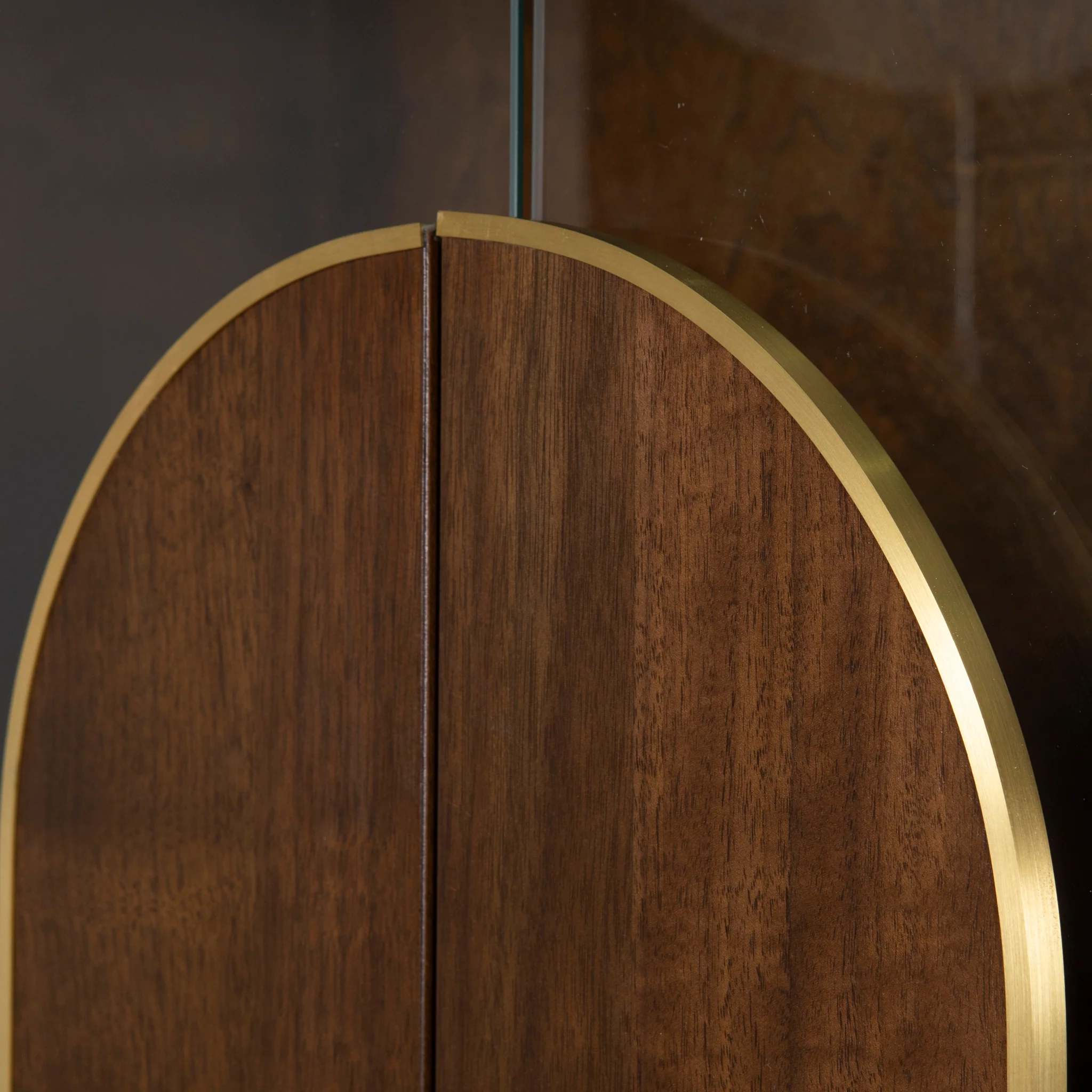 CDT8529-VA 2m (H) Glass Cabinet - Walnut - Image 11