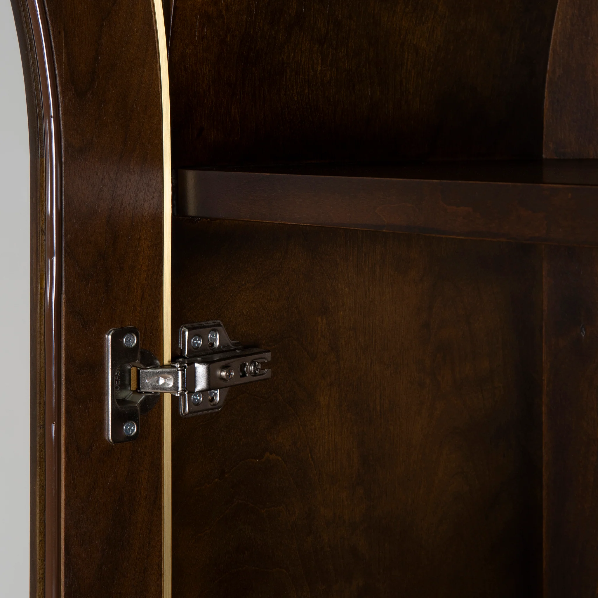 CDT8529-VA 2m (H) Glass Cabinet - Walnut - Image 15