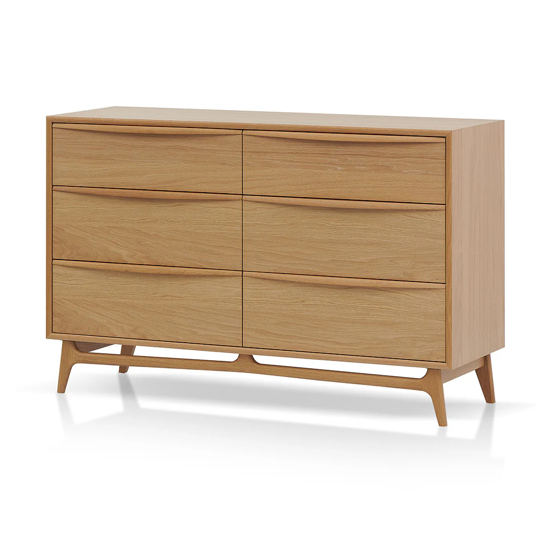 CDT8533-VN 6 Drawer Chest - Natural Oak - Image 3