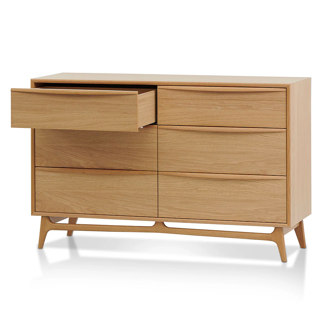 CDT8533-VN 6 Drawer Chest - Natural Oak - Image 4