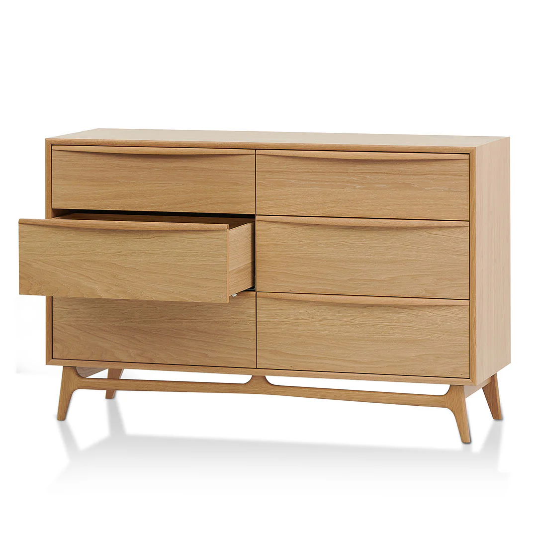 CDT8533-VN 6 Drawer Chest - Natural Oak - Image 5