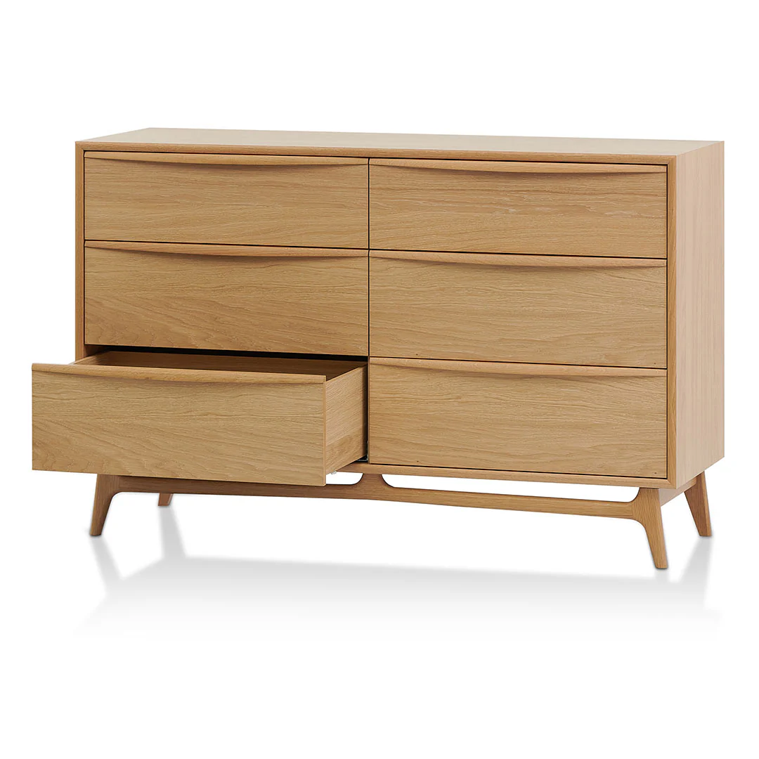 CDT8533-VN 6 Drawer Chest - Natural Oak - Image 6
