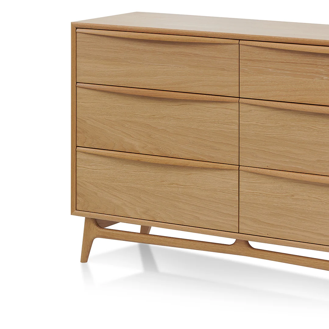 CDT8533-VN 6 Drawer Chest - Natural Oak - Image 8