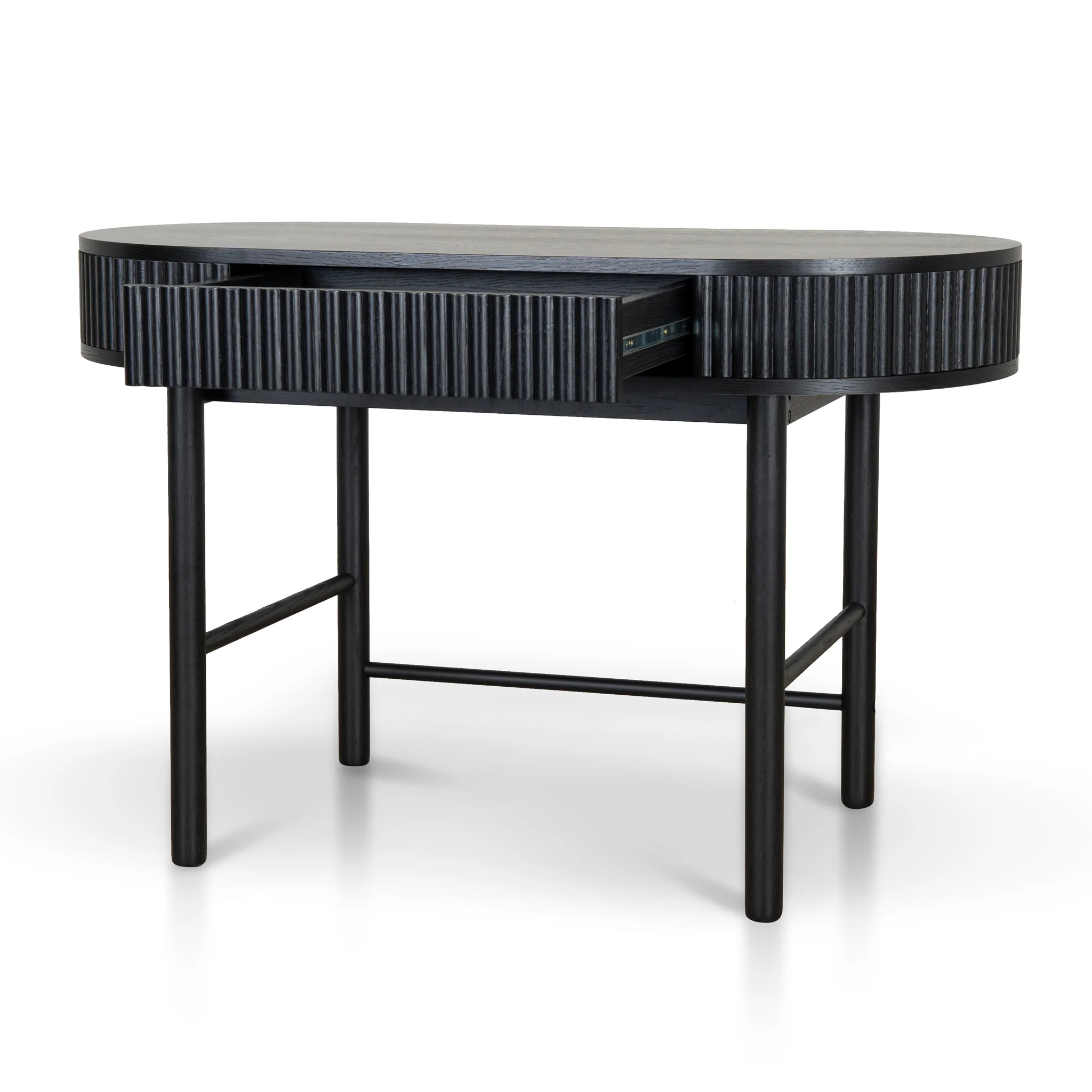 CDT8624-KD 1.2m Home Office Desk - Full Black - Image 4