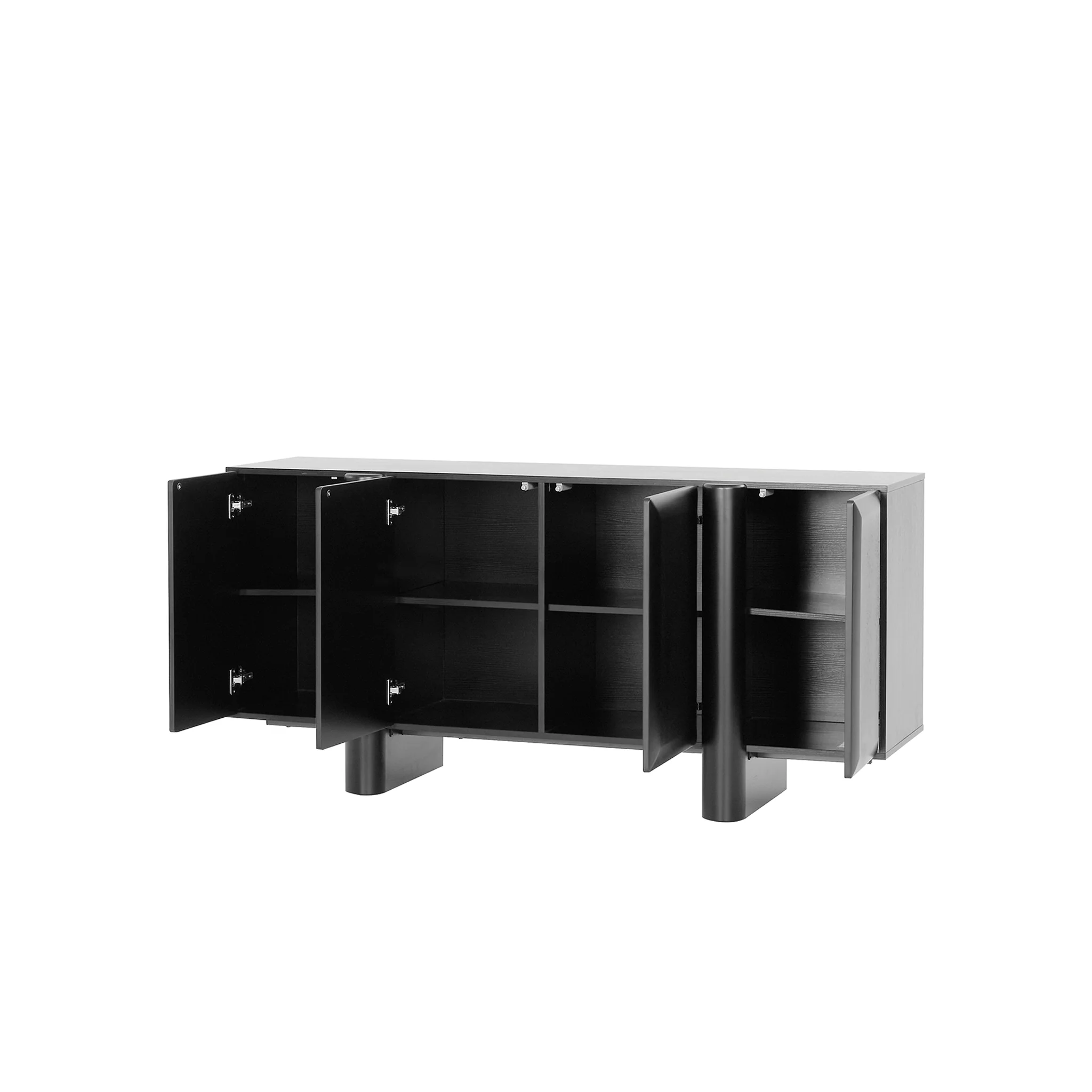 CDT8640-IG 1.6m Sideboard Unit - Full Black - Image 3