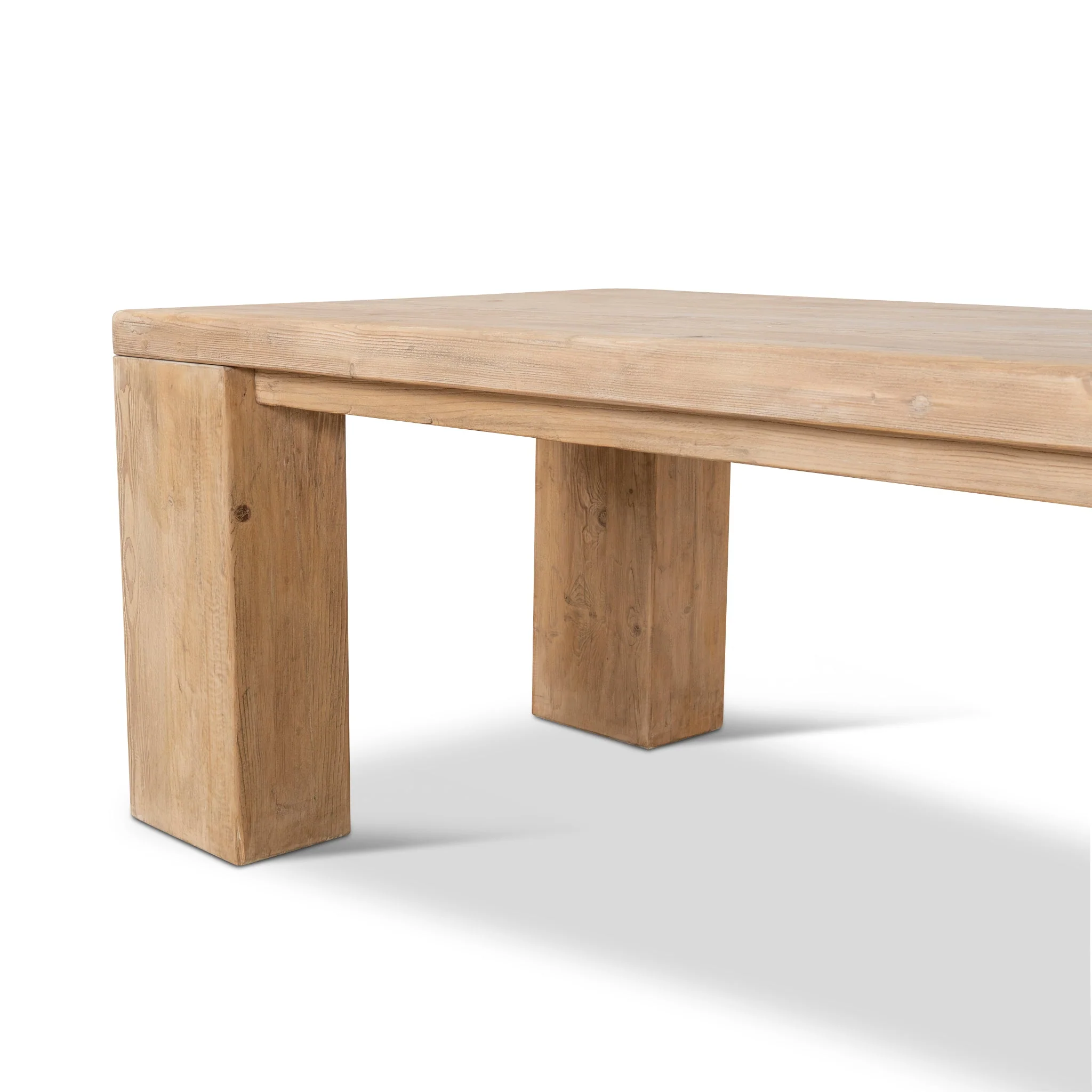 CDT8650-NA 2.44m Elm Dining Table - Natural - Image 6