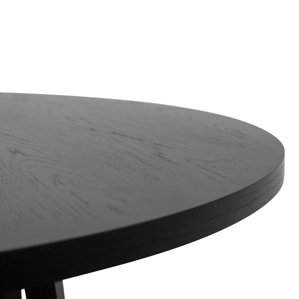 CDT8680-CN 1.5m Round Dining Table - Full Black - Image 10