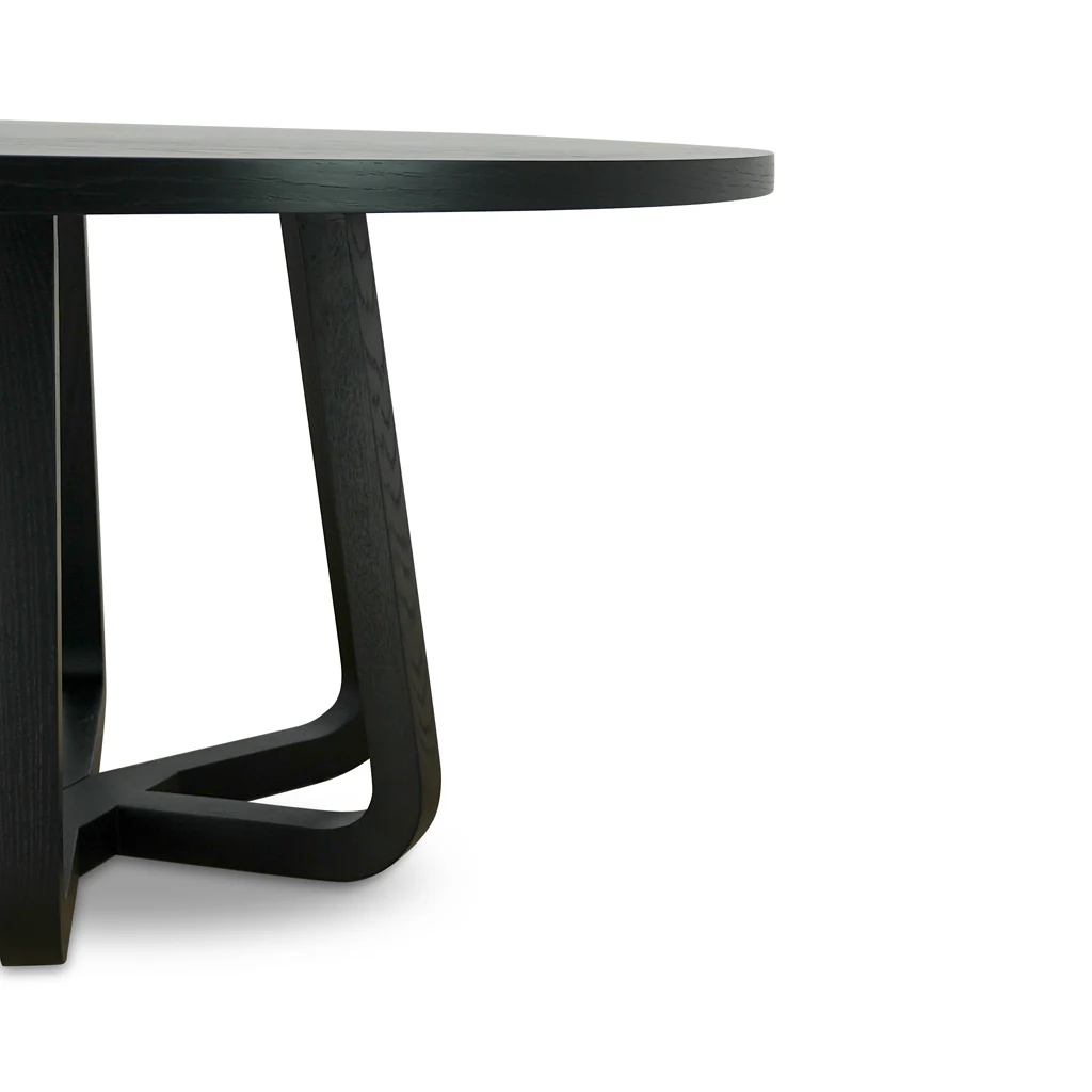 CDT8680-CN 1.5m Round Dining Table - Full Black - Image 5