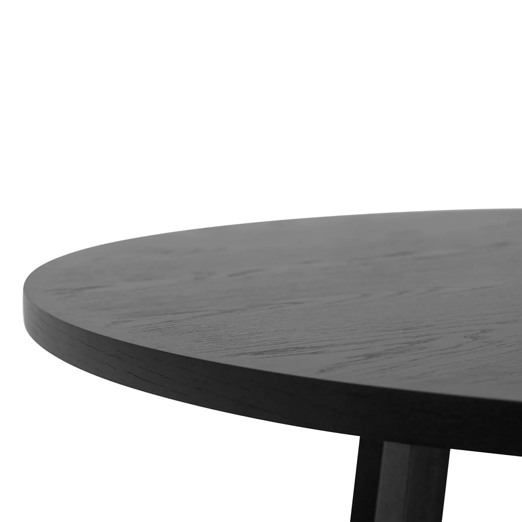 CDT8680-CN 1.5m Round Dining Table - Full Black - Image 9