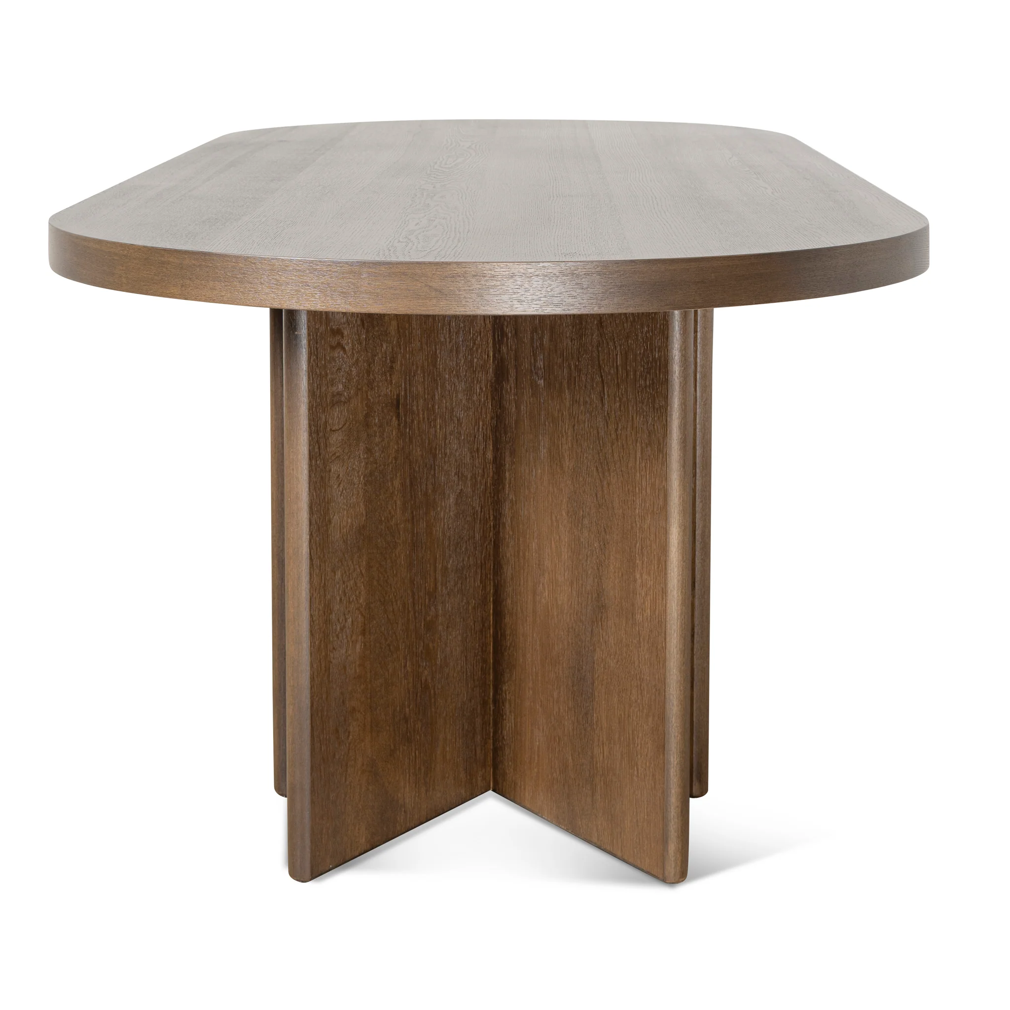 CDT8696-VA 2.4m Pill Shape Dining Table - Caramel Oak - Image 4