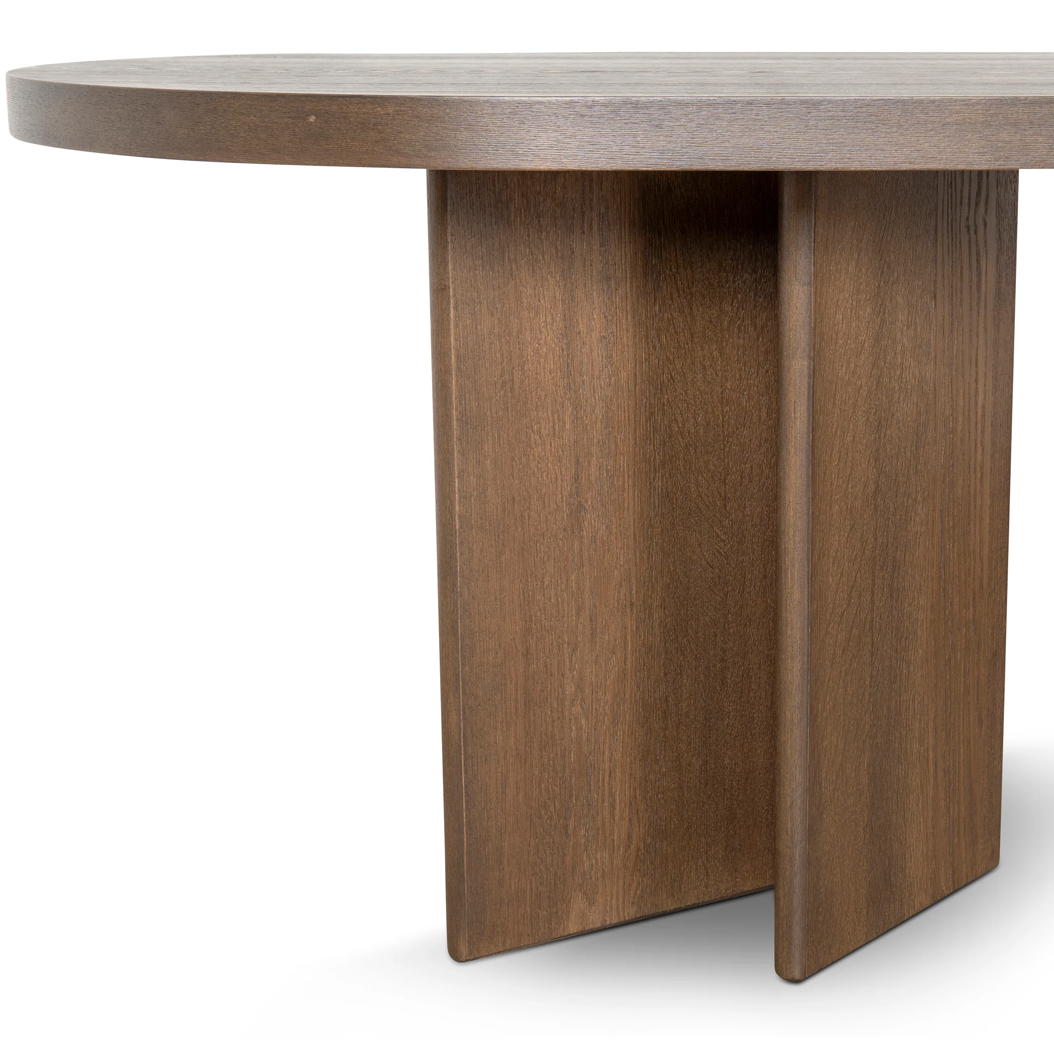 CDT8696-VA 2.4m Pill Shape Dining Table - Caramel Oak - Image 5