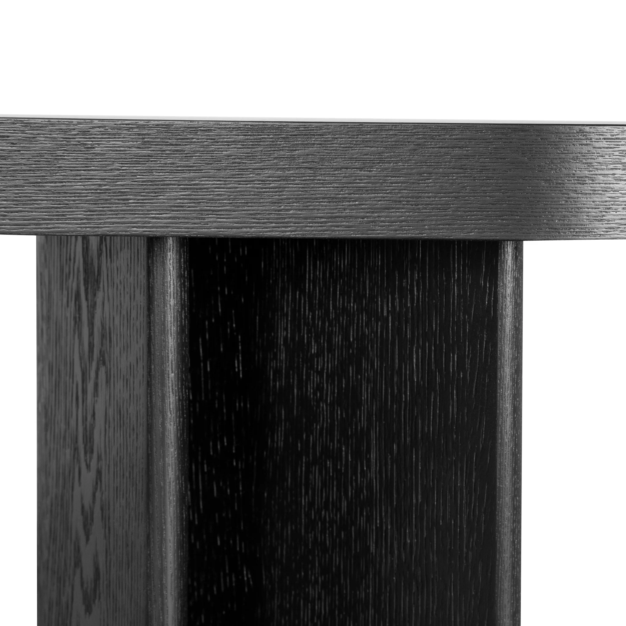 CDT8702-VA 1.3m Pill Shape Console Table - Textured Espresso Black - Image 14