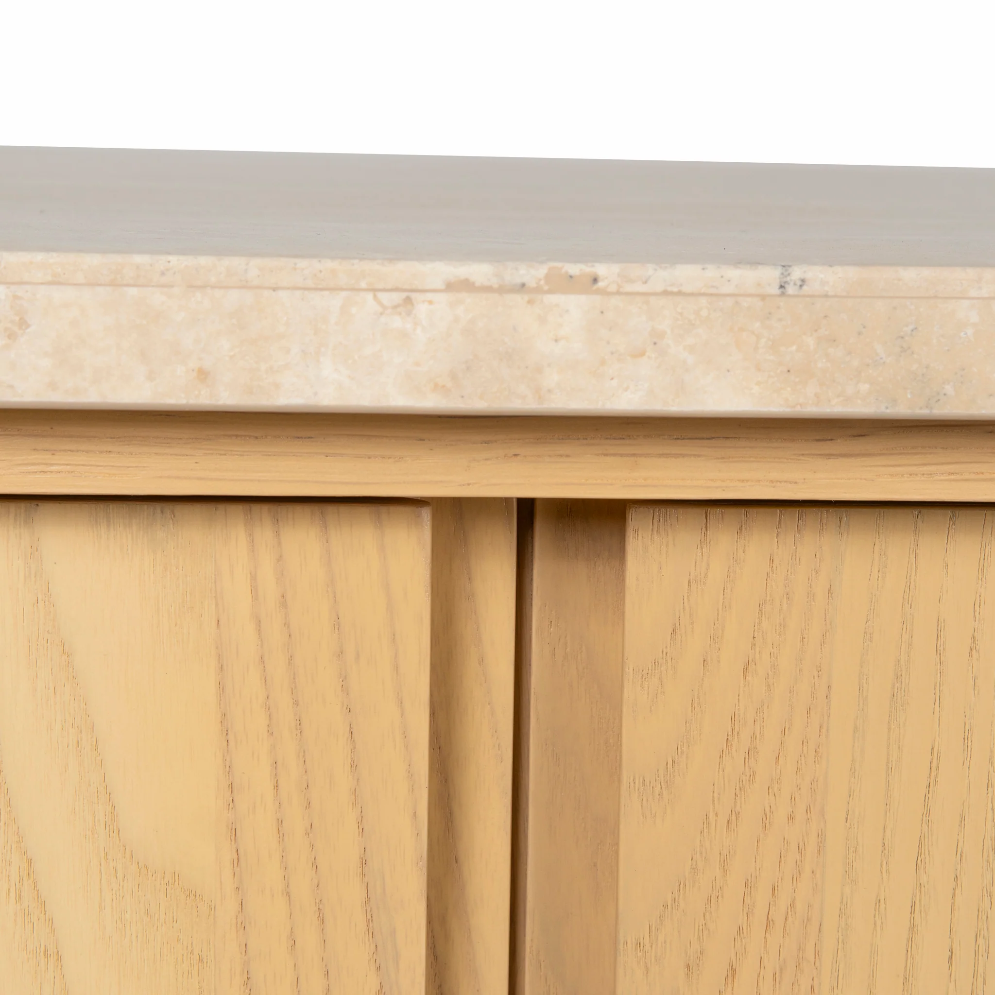 CDT8736-KK 2.1m Travertine Top Sideboard Unit - Creme Ash - Image 11