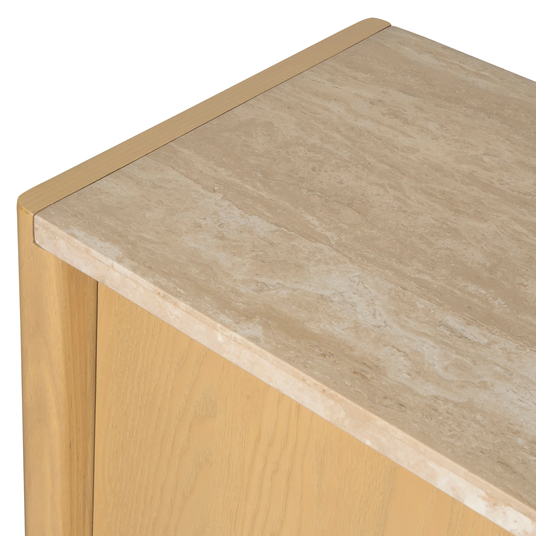 CDT8736-KK 2.1m Travertine Top Sideboard Unit - Creme Ash - Image 14