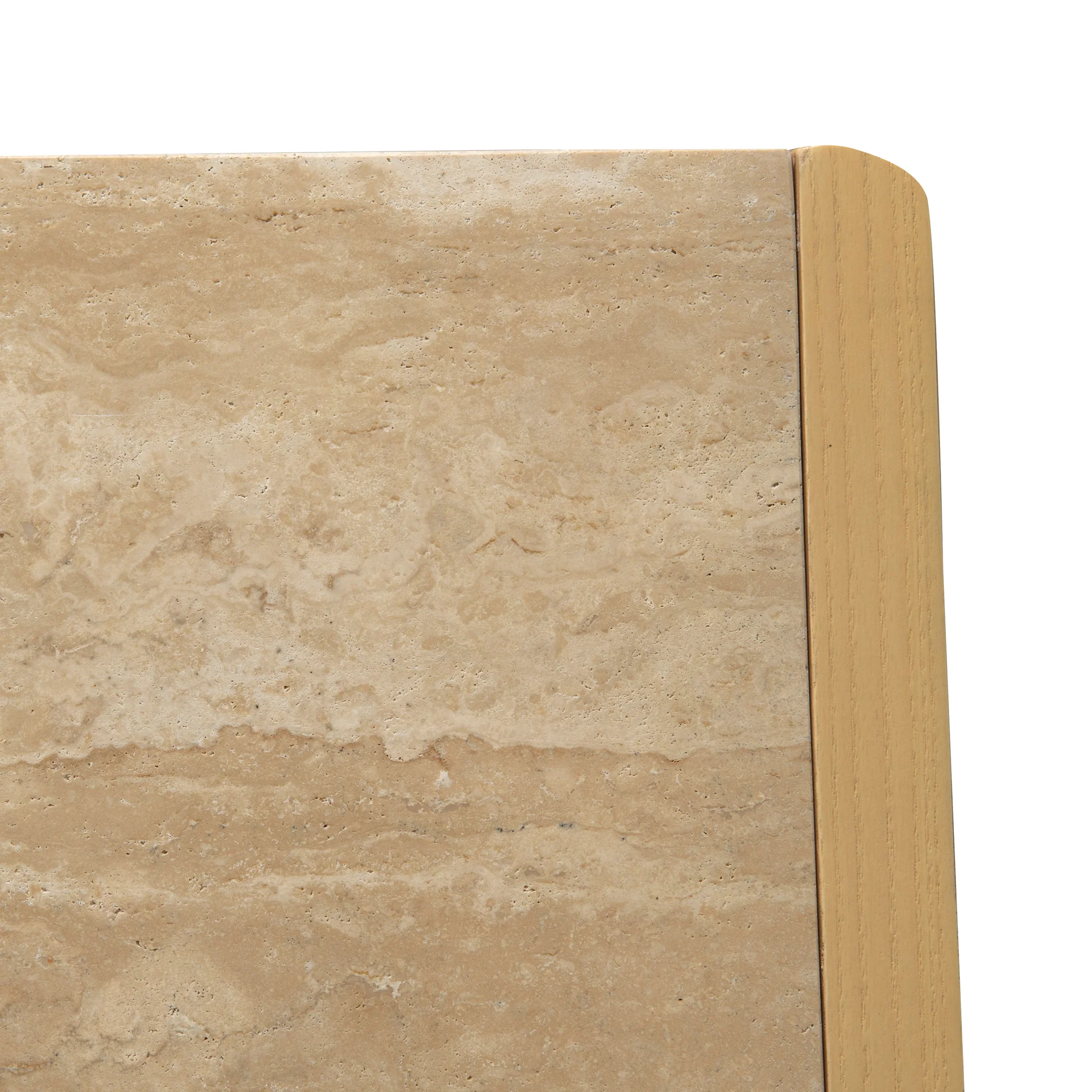 CDT8736-KK 2.1m Travertine Top Sideboard Unit - Creme Ash - Image 16