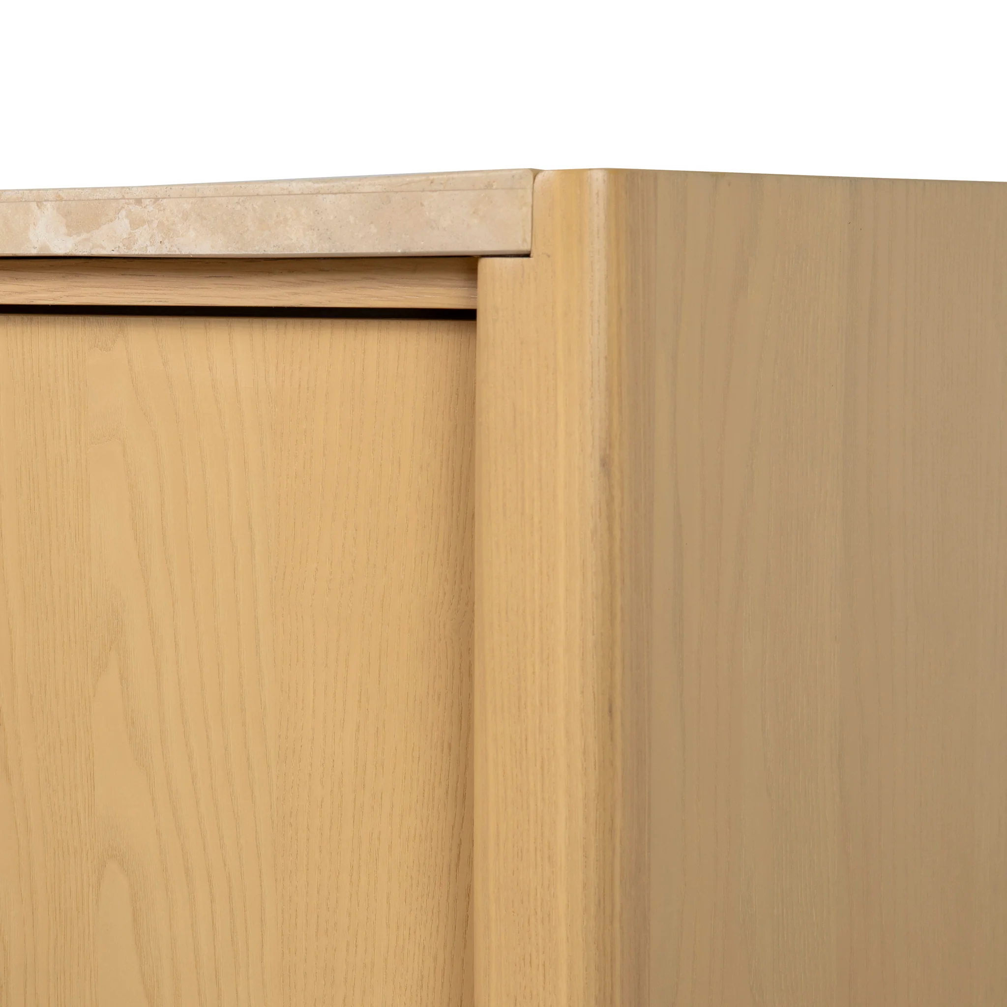 CDT8736-KK 2.1m Travertine Top Sideboard Unit - Creme Ash - Image 20