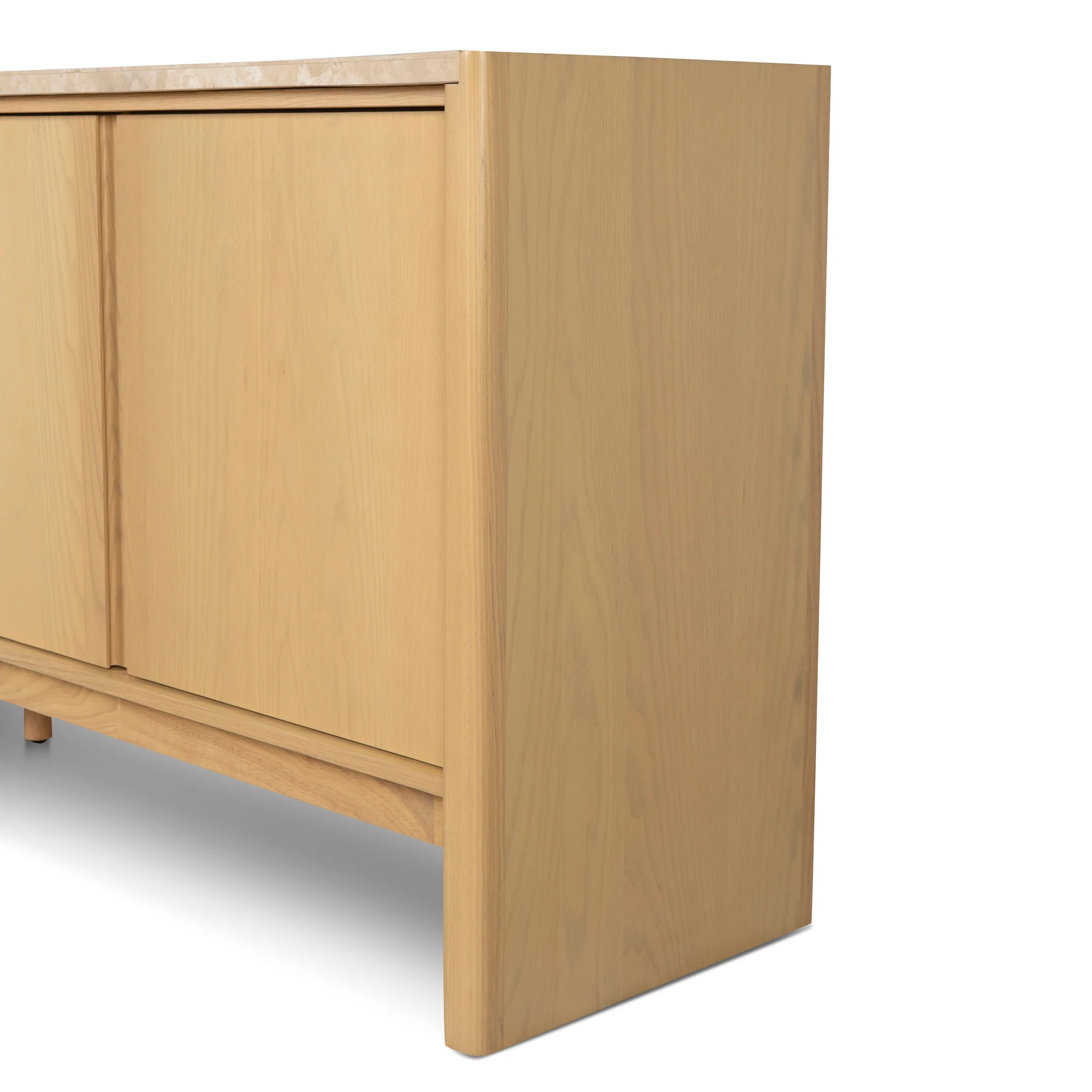 CDT8736-KK 2.1m Travertine Top Sideboard Unit - Creme Ash - Image 7