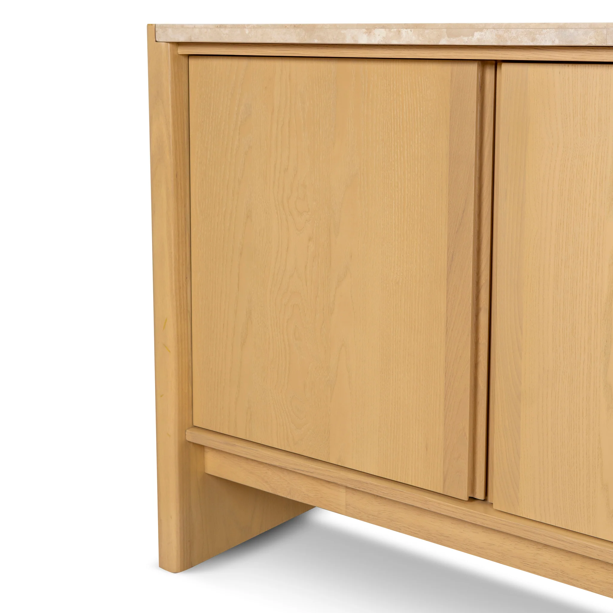 CDT8736-KK 2.1m Travertine Top Sideboard Unit - Creme Ash - Image 8