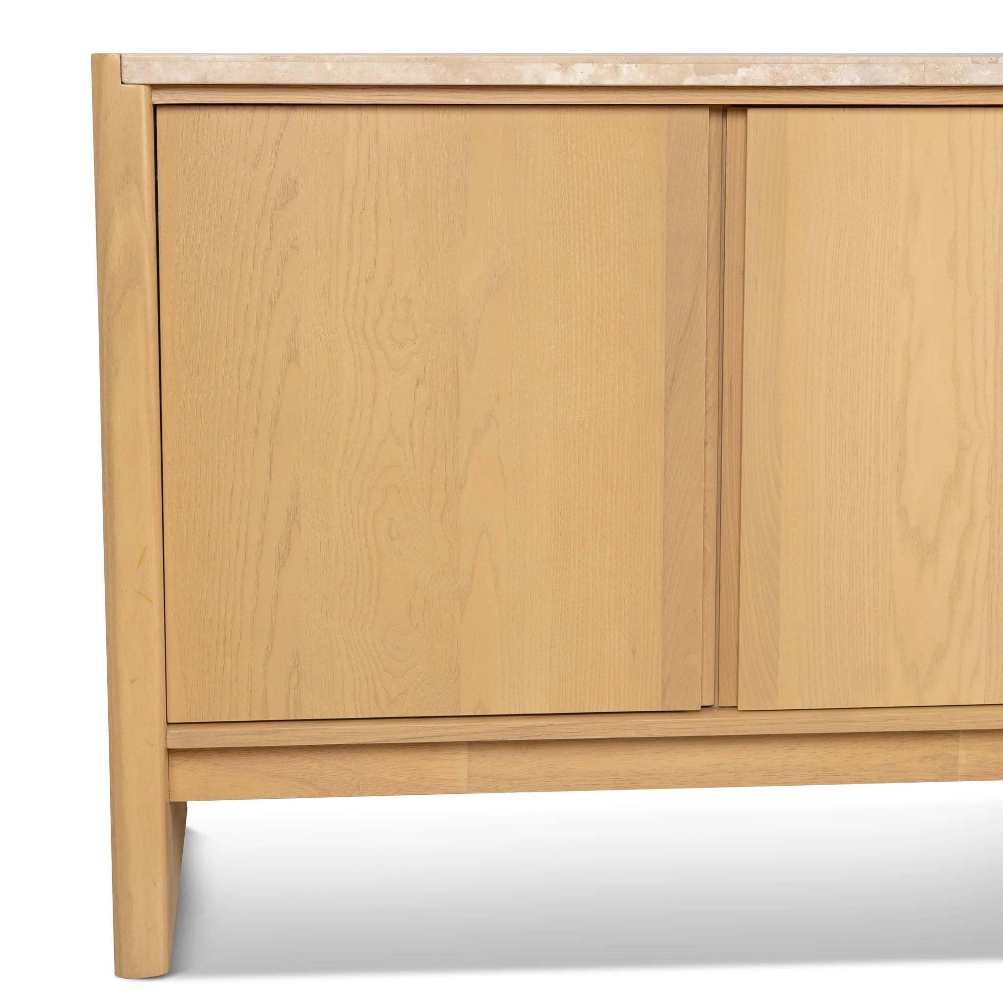 CDT8736-KK 2.1m Travertine Top Sideboard Unit - Creme Ash - Image 9