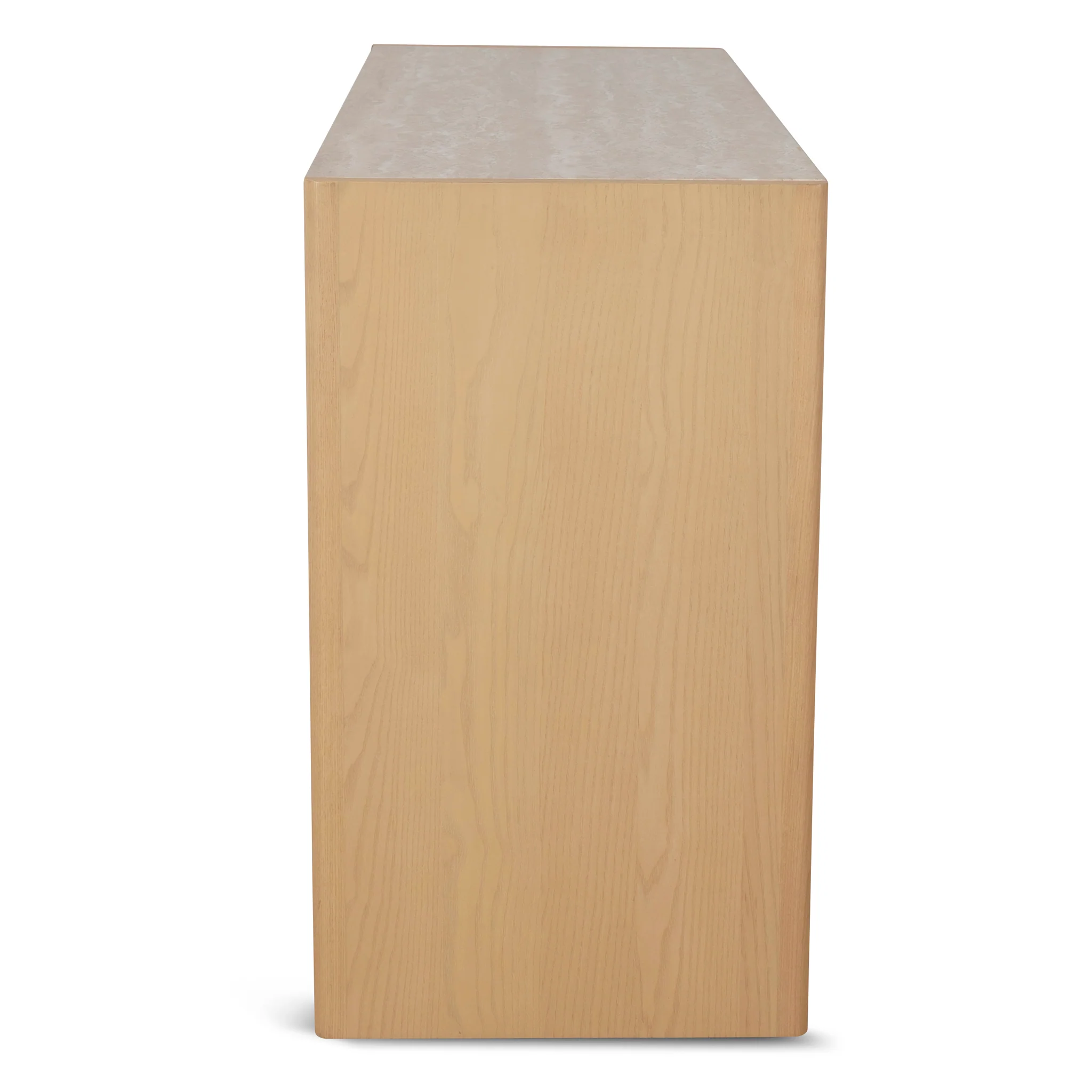 CDT8738-KK 1.4m Travertine Top Console Table - Creme Ash - Image 10