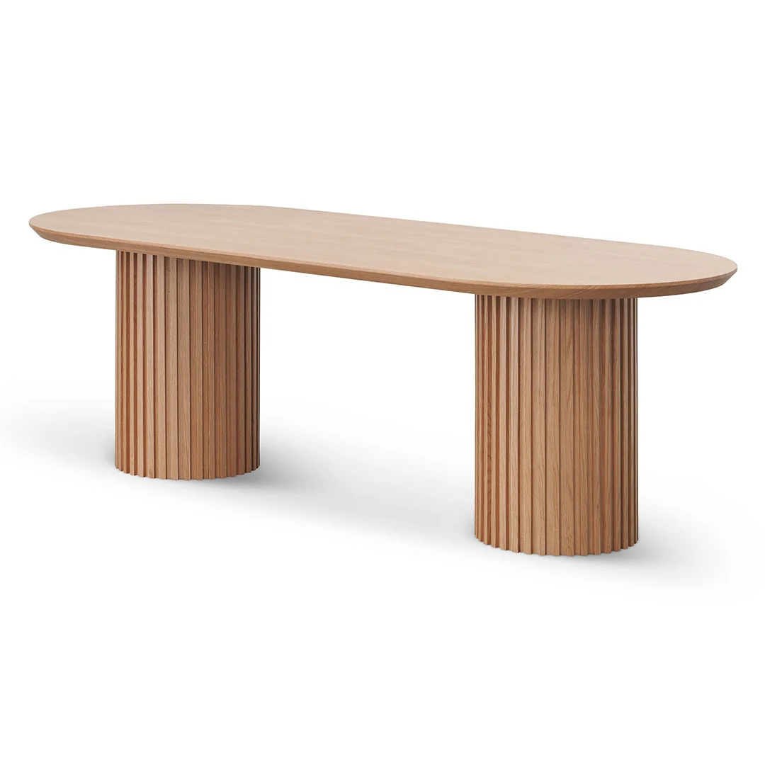 CDT8884-CN 2.5m Wooden Dining Table - Natural - Image 6