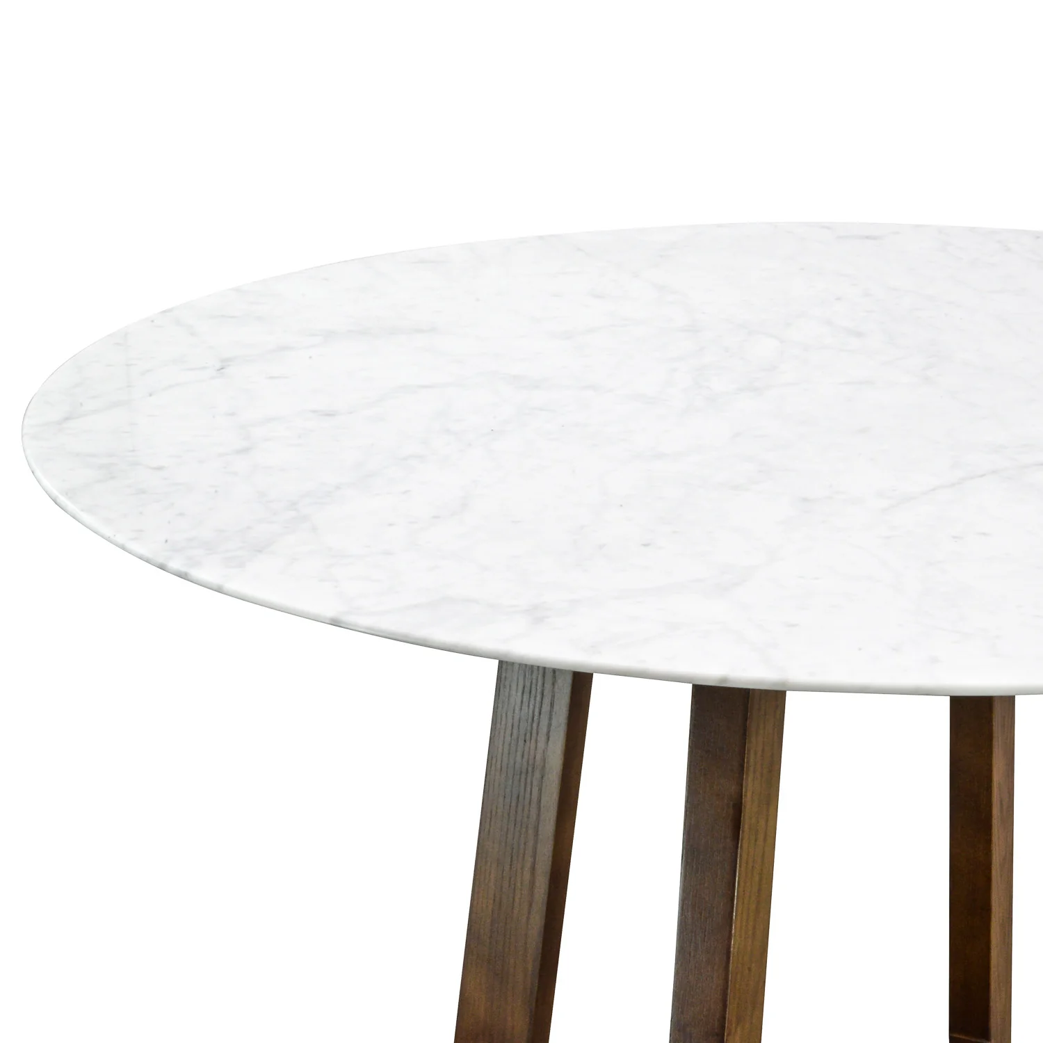 CDT976 1.15m Round Marble Dining Table - Dark Brown Base - Image 4