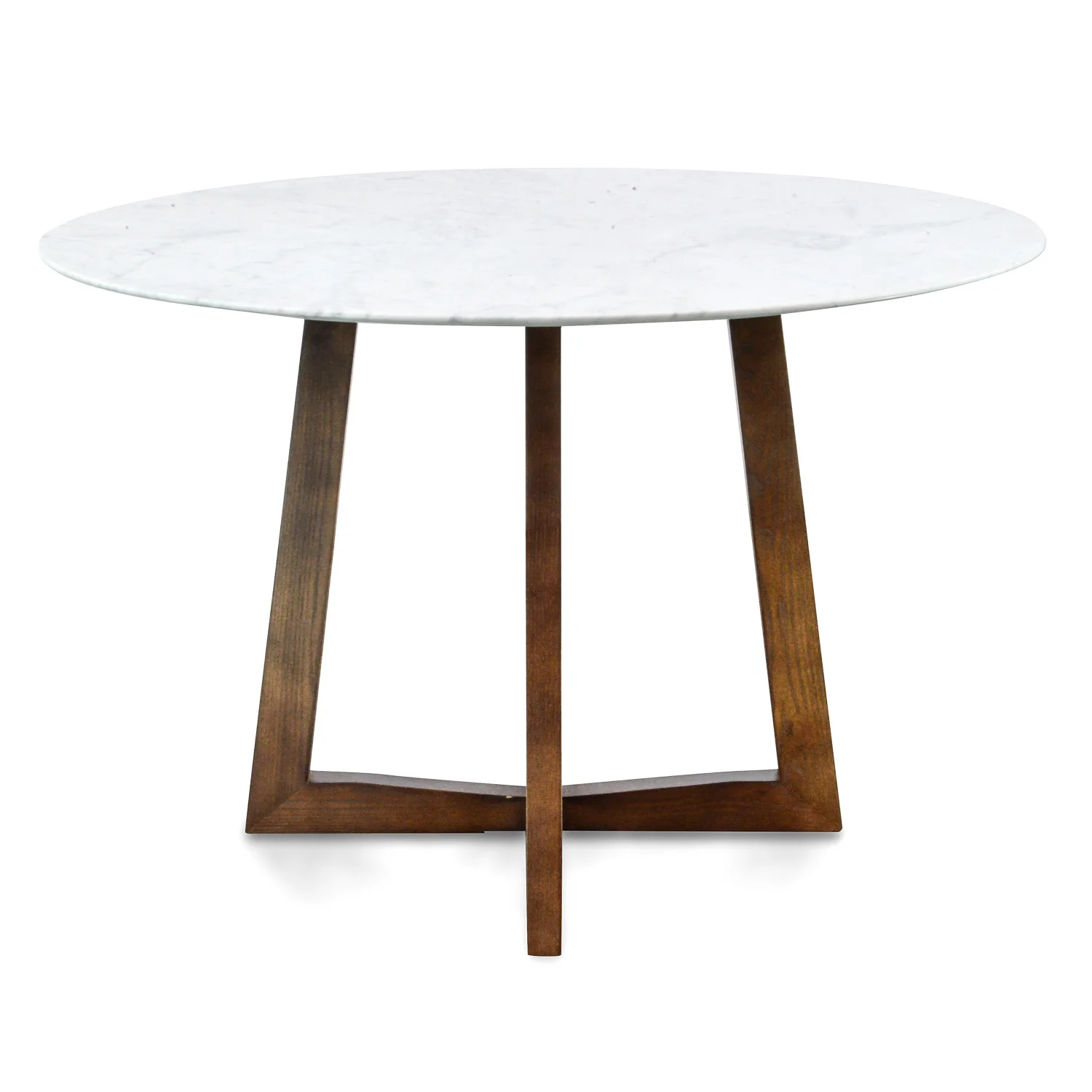 CDT976 1.15m Round Marble Dining Table - Dark Brown Base - Image 6