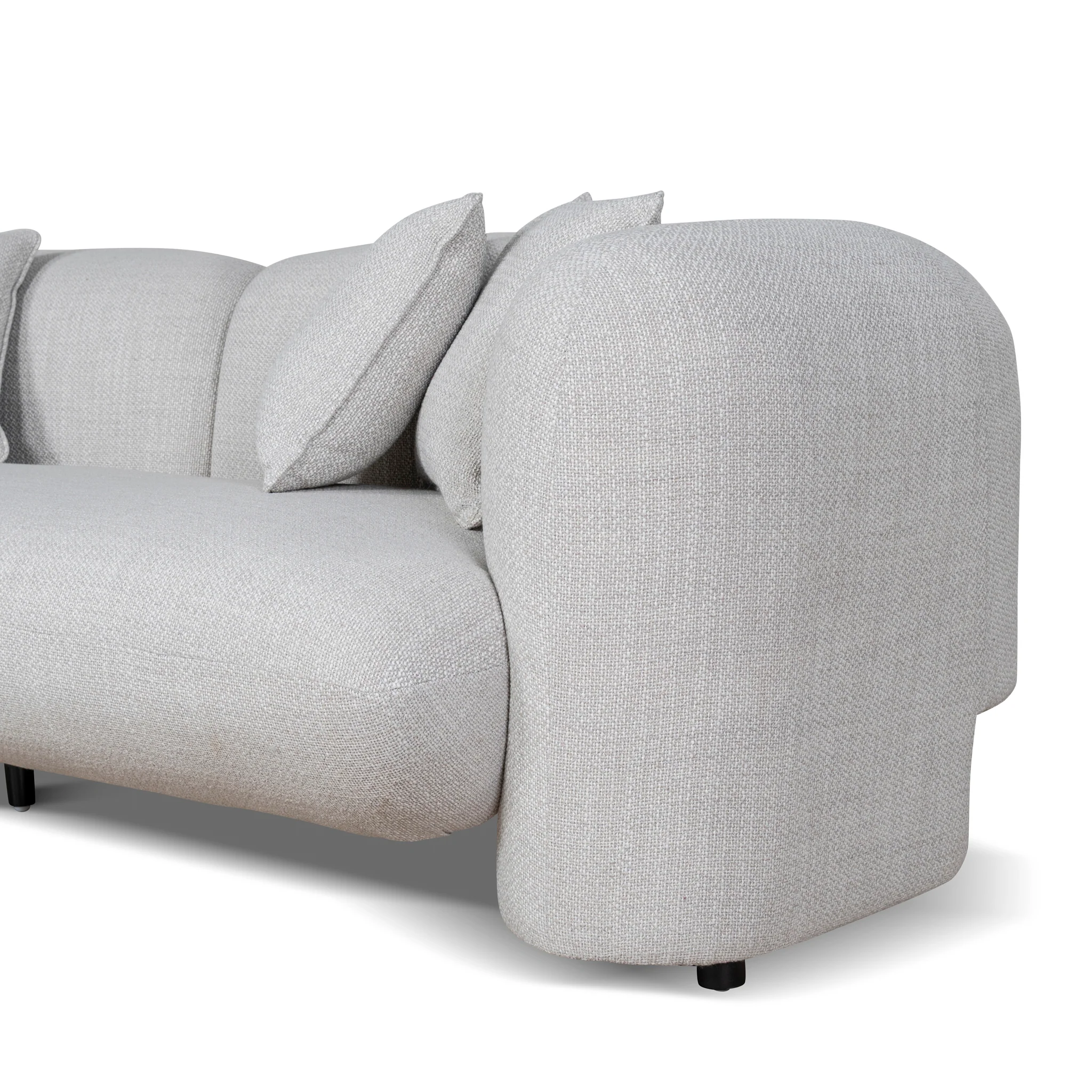 CLC10008-OLS 3 Seater Sofa - Beige Linen - Image 5