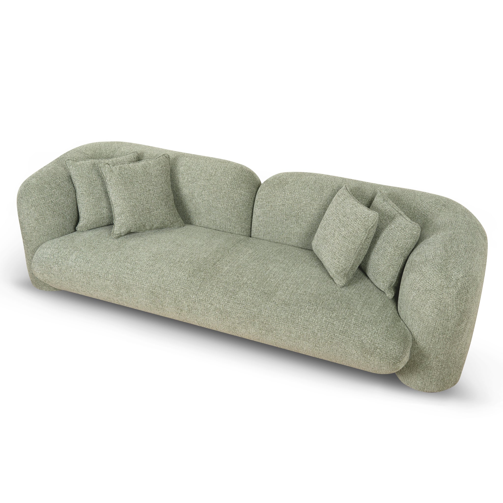 CLC10009-OLS 3 Seater Sofa - Coral Light Green - Image 5