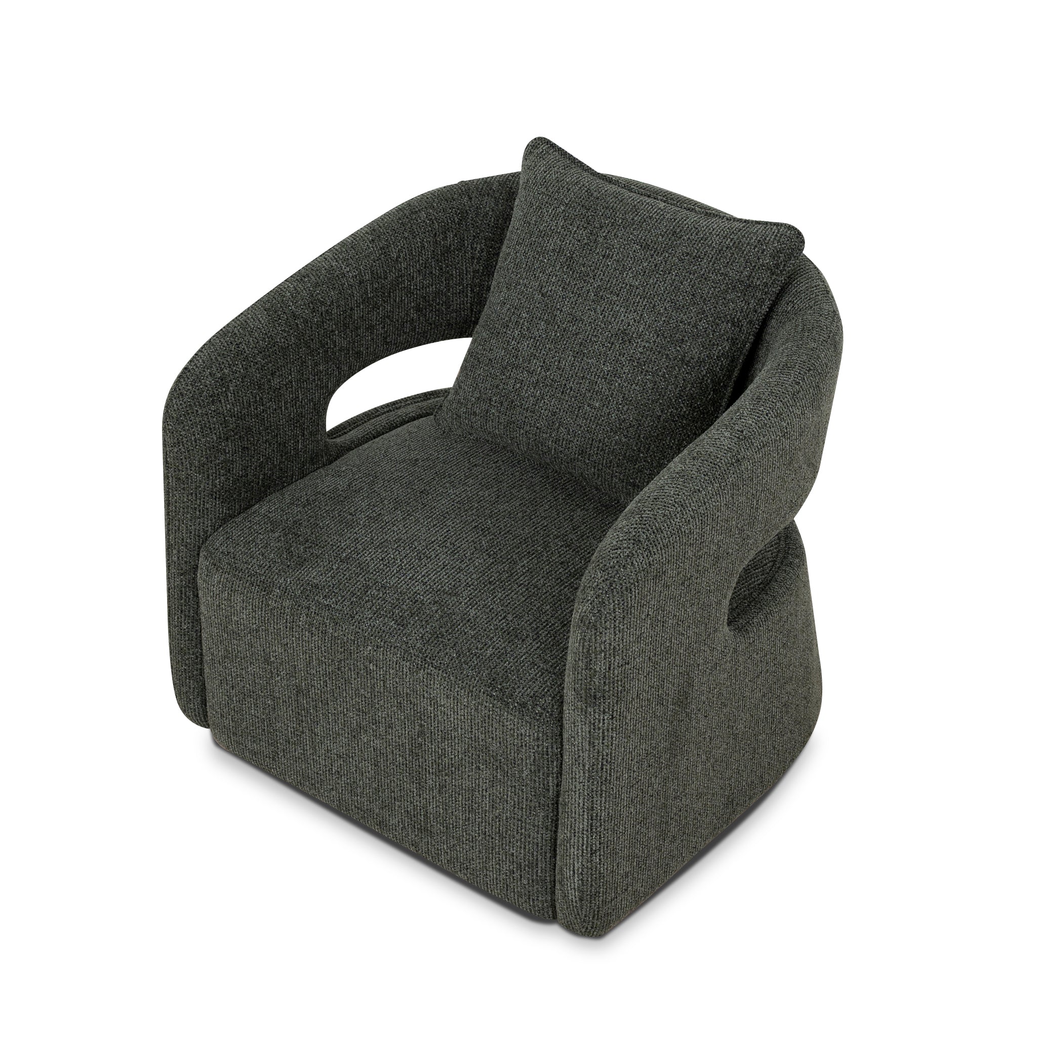 CLC10013-OLS Armchair - Coral Dark Green - Image 17