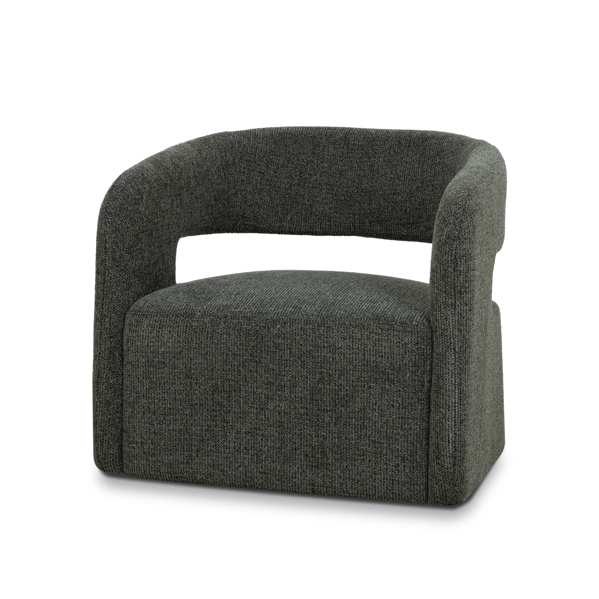 CLC10013-OLS Armchair - Coral Dark Green - Image 3