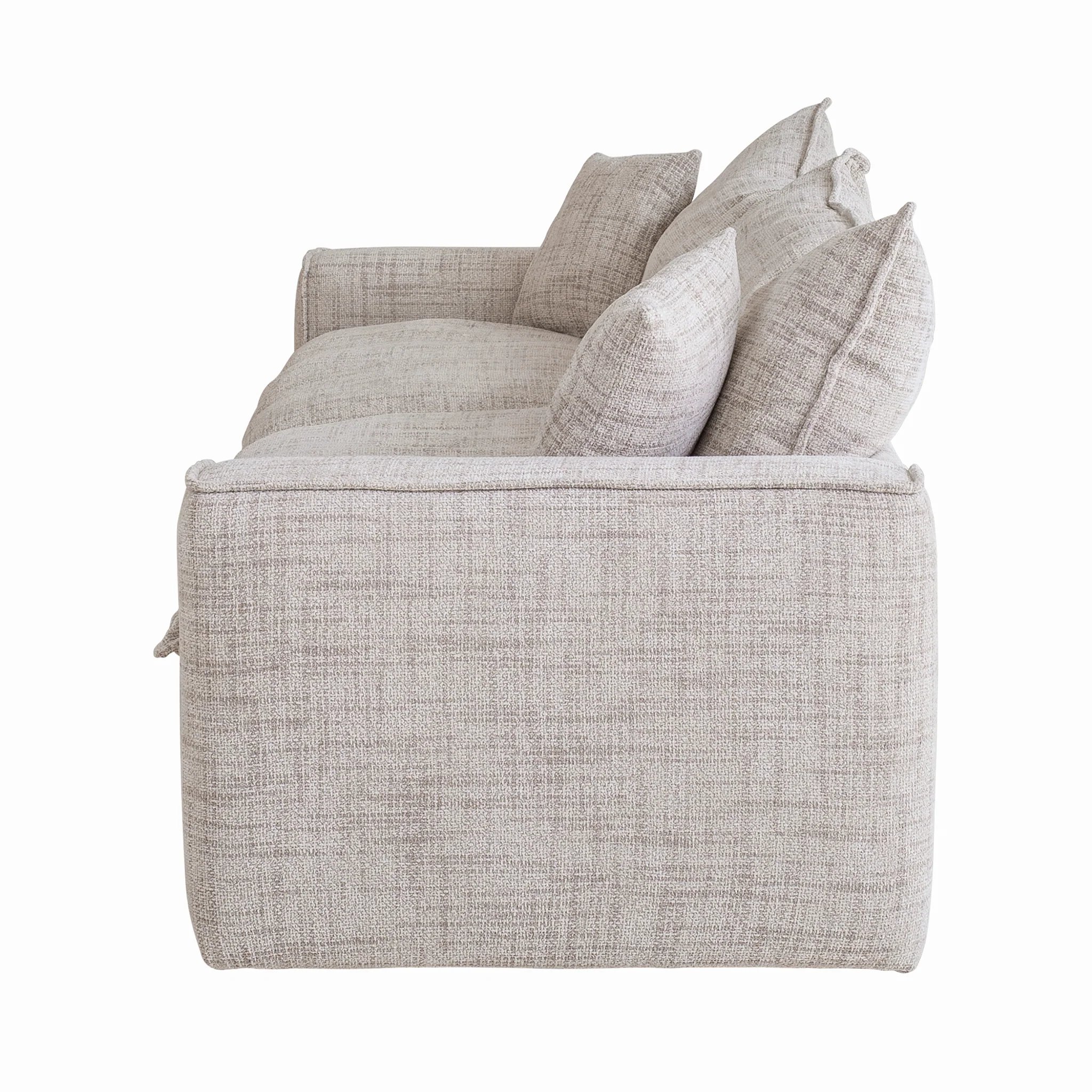 CLC10024-IG 3 Seater Fabric Sofa - Cream - Image 3
