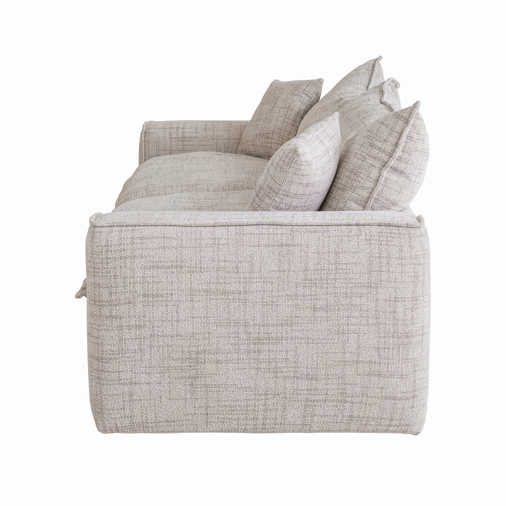 CLC10025-IG 2 Seater Fabric Sofa - Cream - Image 3