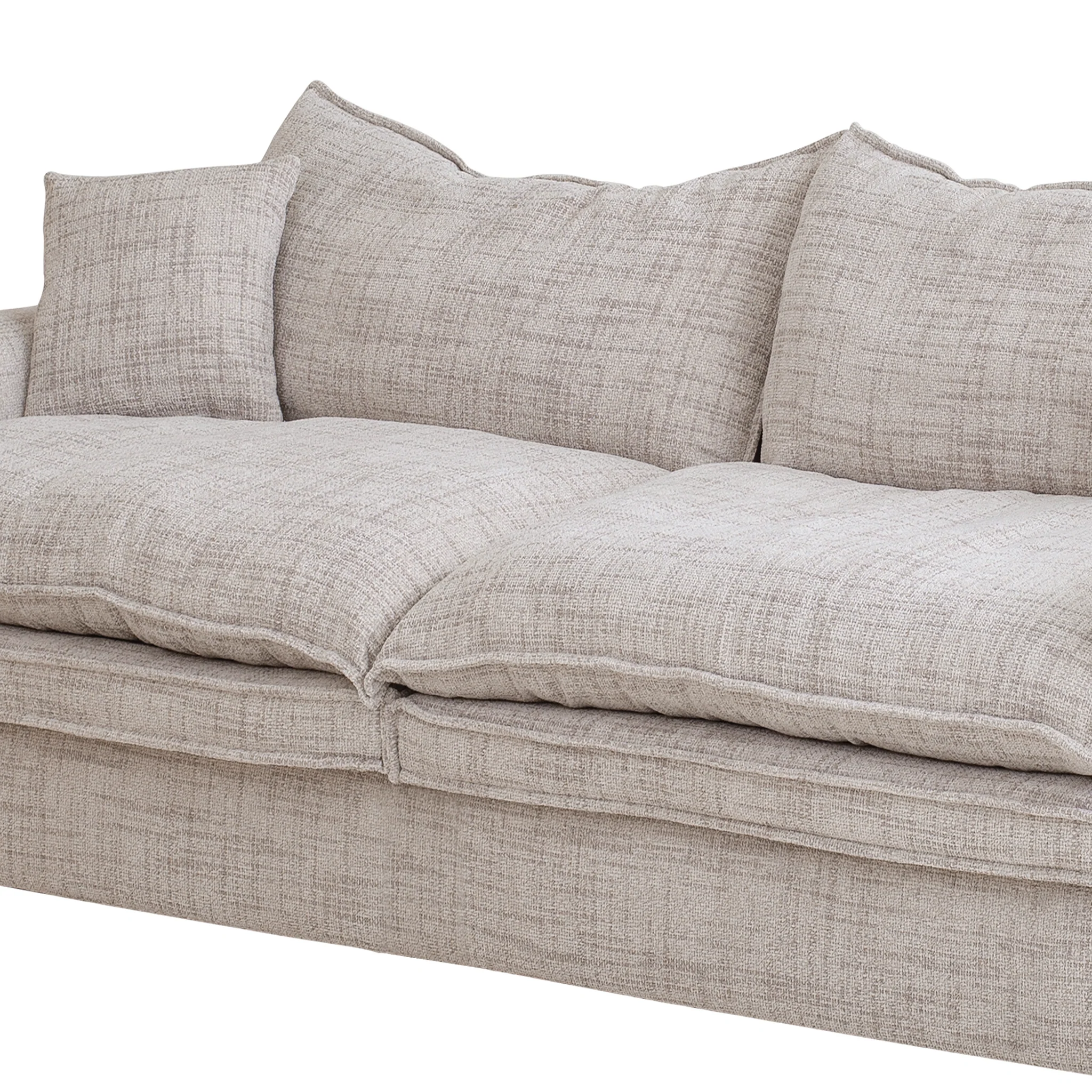 CLC10025-IG 2 Seater Fabric Sofa - Cream - Image 6