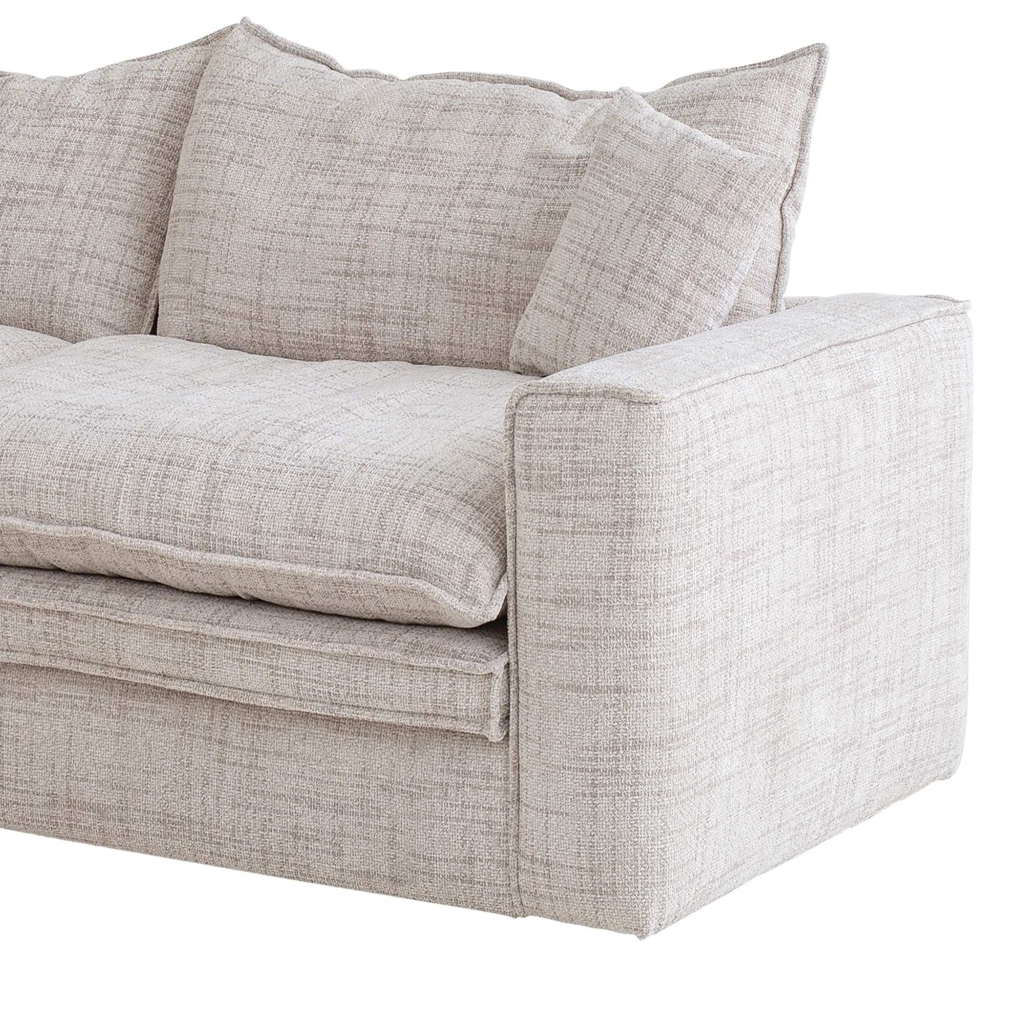 CLC10025-IG 2 Seater Fabric Sofa - Cream - Image 7