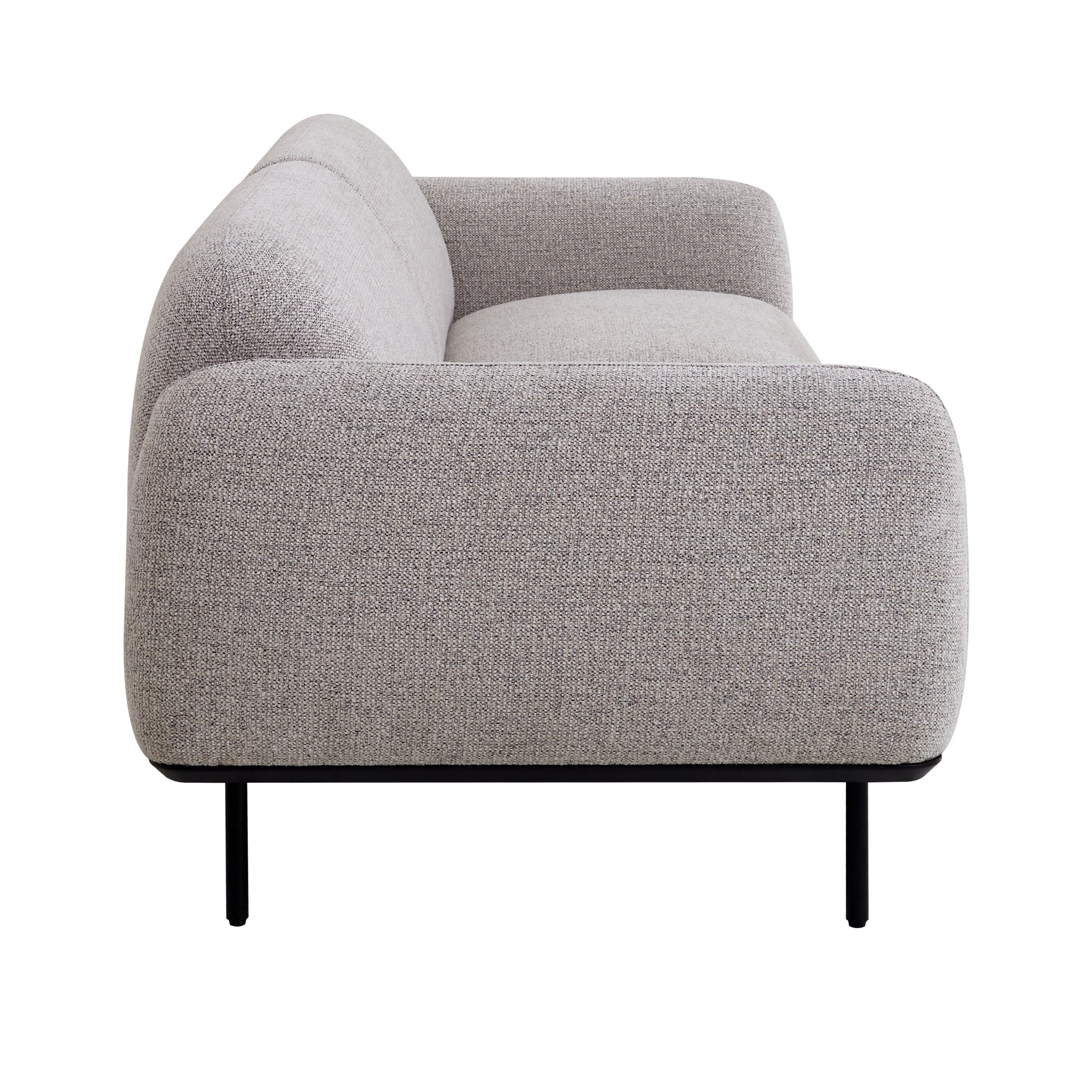 CLC10026-IG 3 Seater Fabric Sofa - Speckled Grey - Image 3