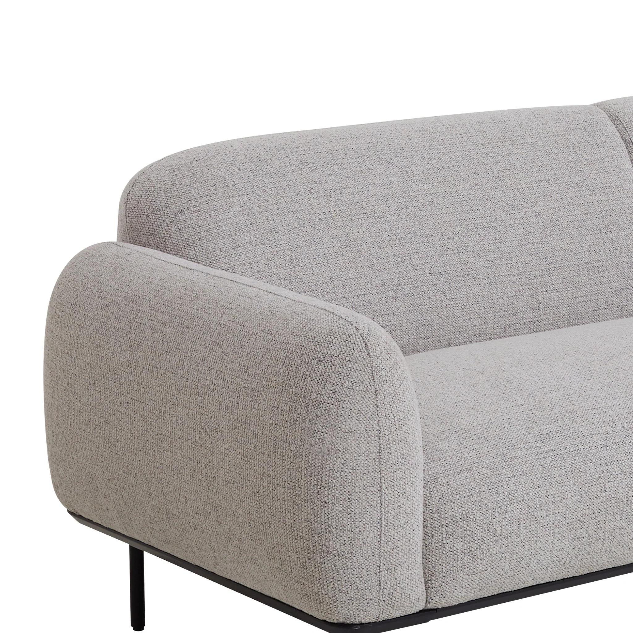 CLC10026-IG 3 Seater Fabric Sofa - Speckled Grey - Image 4