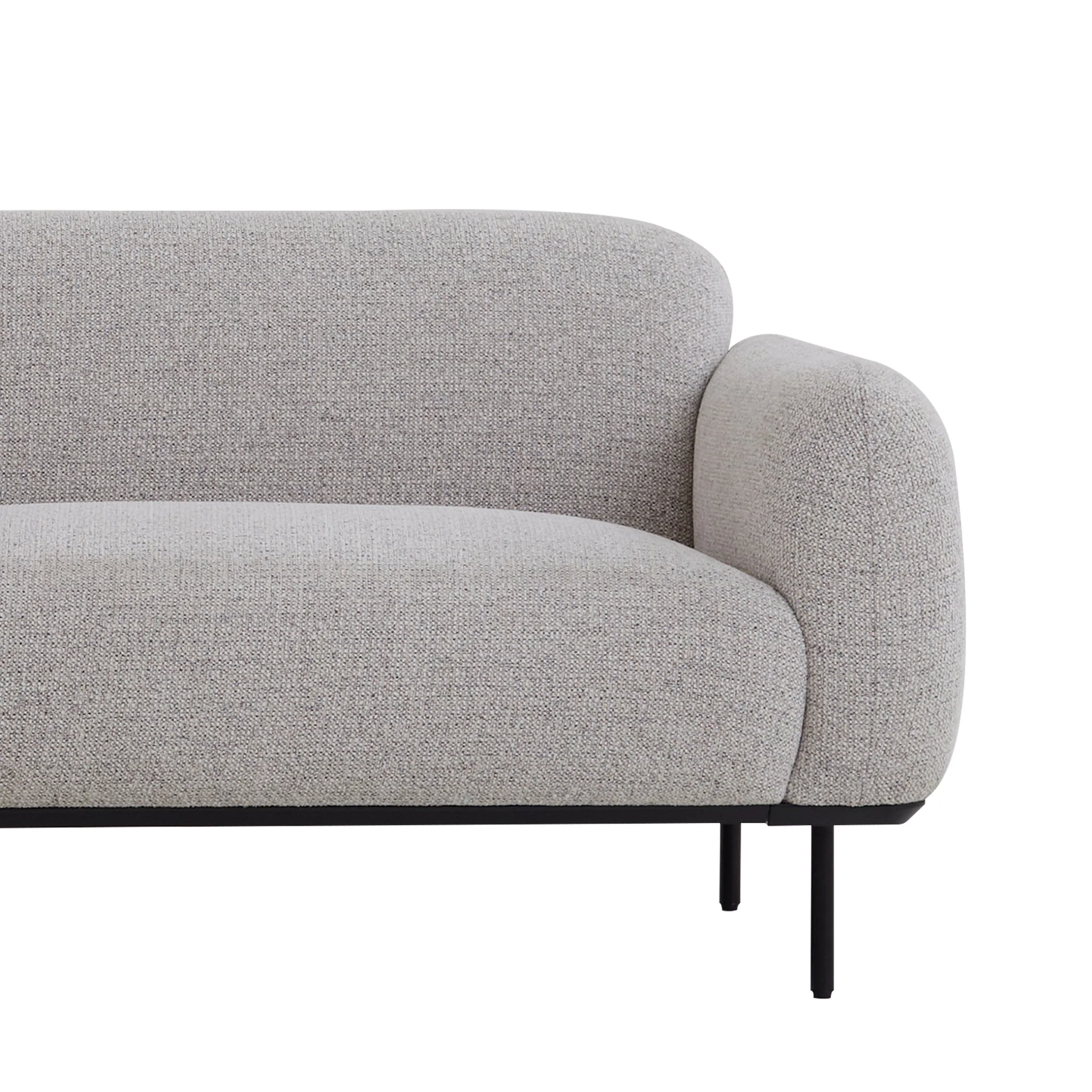 CLC10026-IG 3 Seater Fabric Sofa - Speckled Grey - Image 5