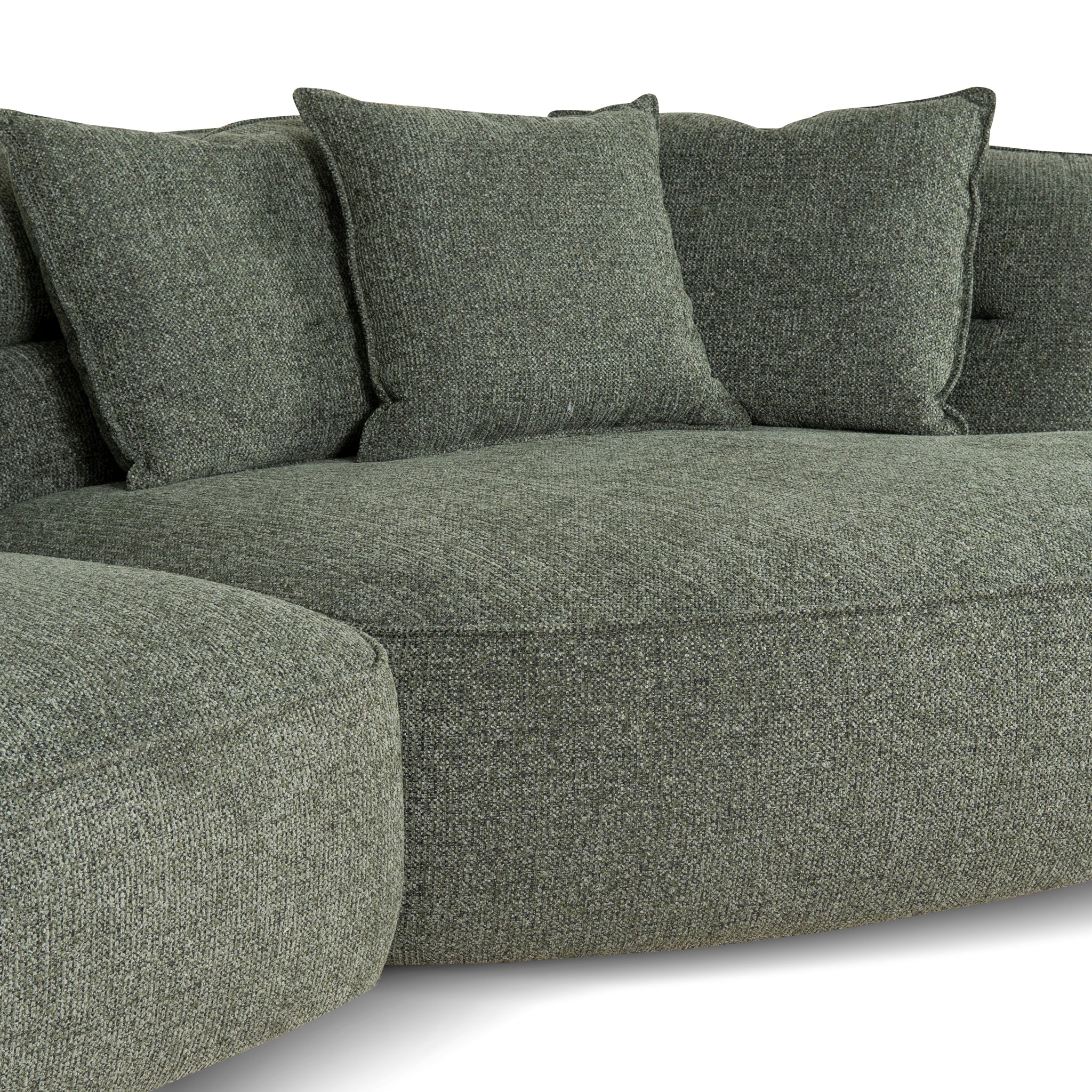 CLC10083-KJ Right Chaise Sofa - Coral Dark Green - Image 12