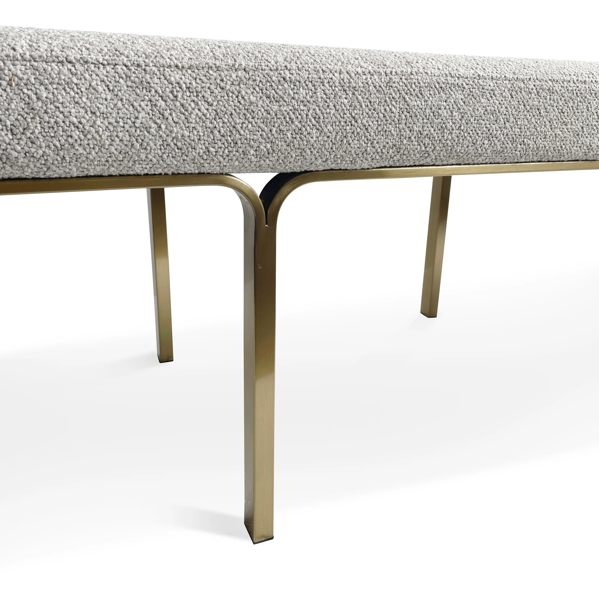 CLC10098-KS 1.5m Brushed Gold Ottoman - Clay Grey - Image 12