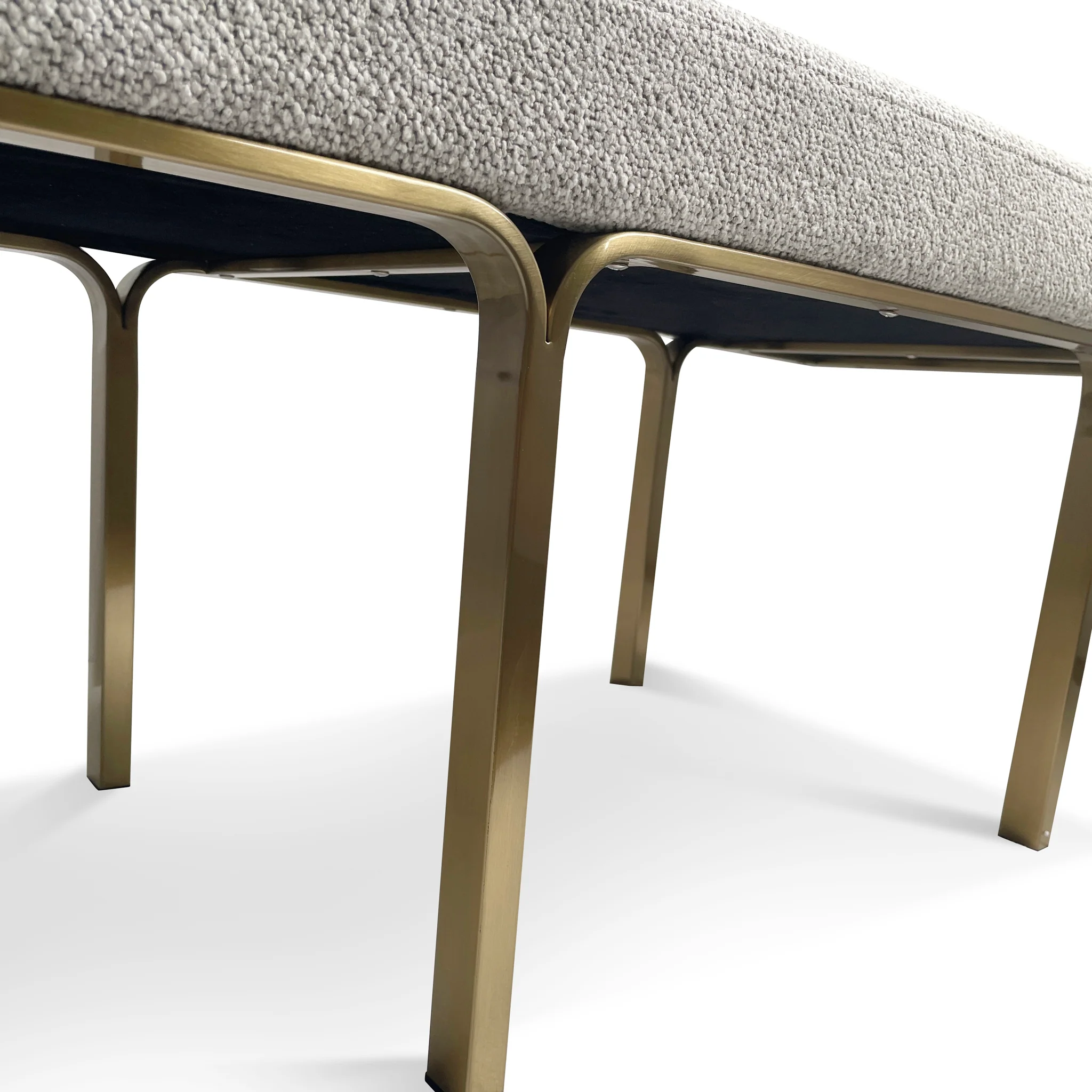 CLC10098-KS 1.5m Brushed Gold Ottoman - Clay Grey - Image 13