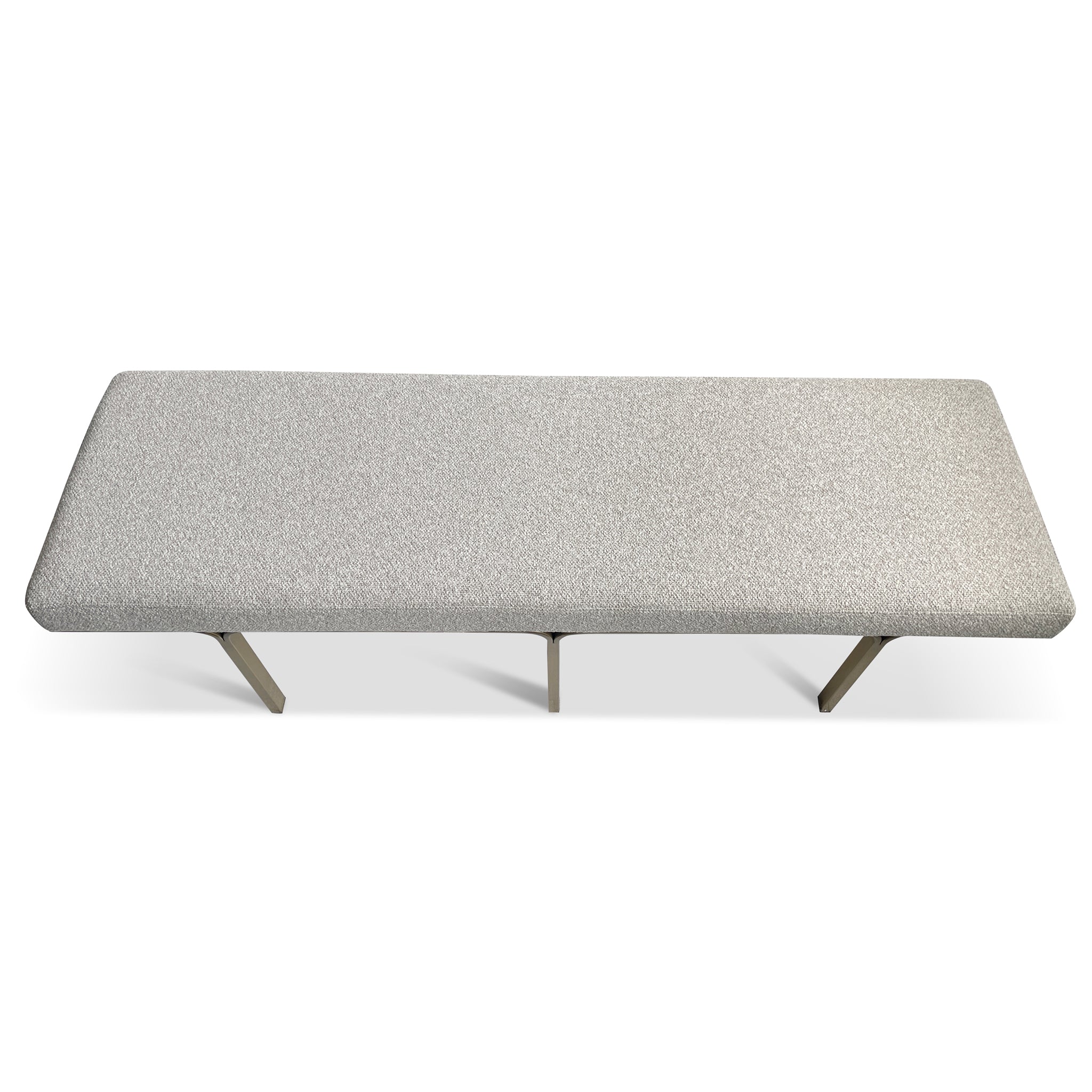 CLC10098-KS 1.5m Brushed Gold Ottoman - Clay Grey - Image 4