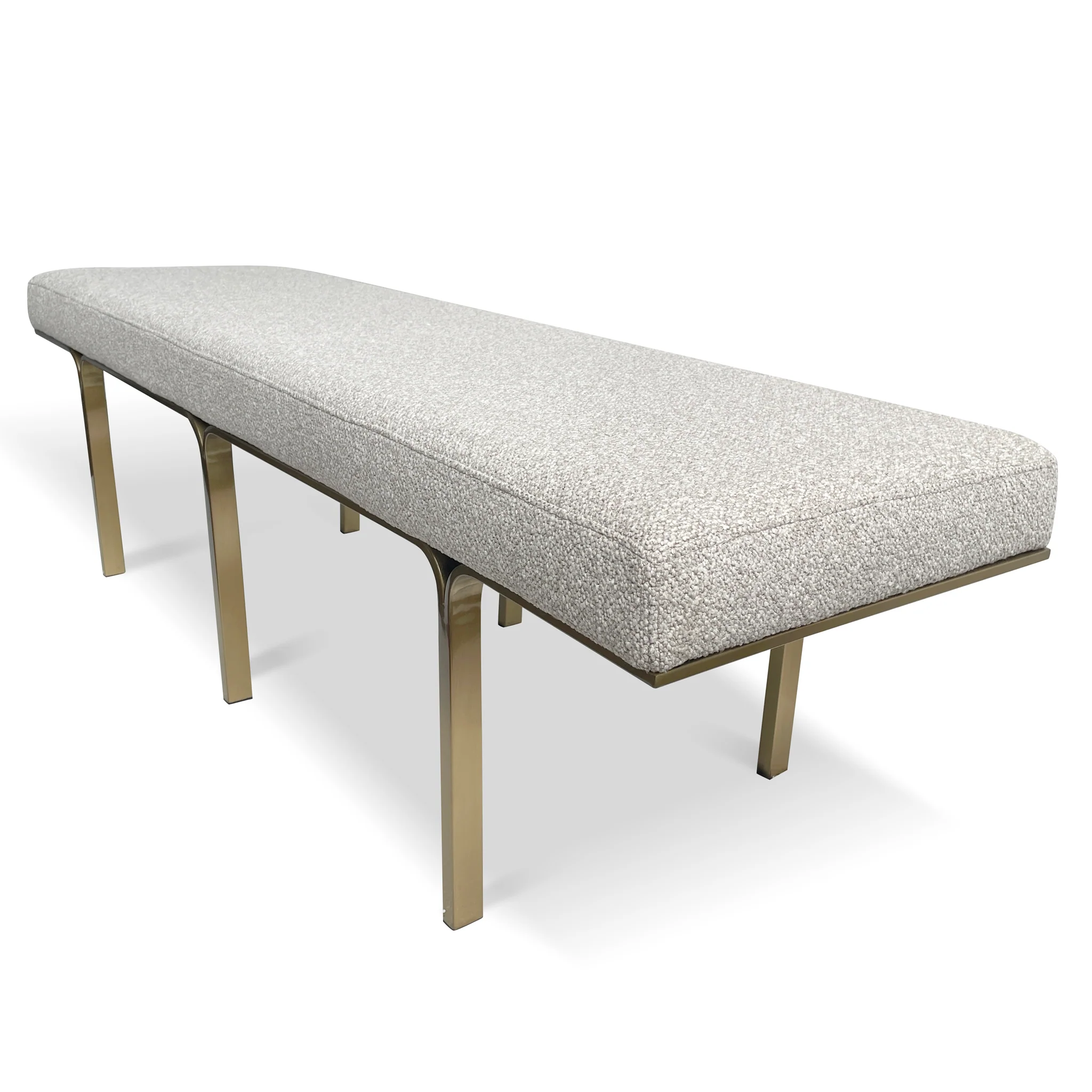 CLC10098-KS 1.5m Brushed Gold Ottoman - Clay Grey - Image 6