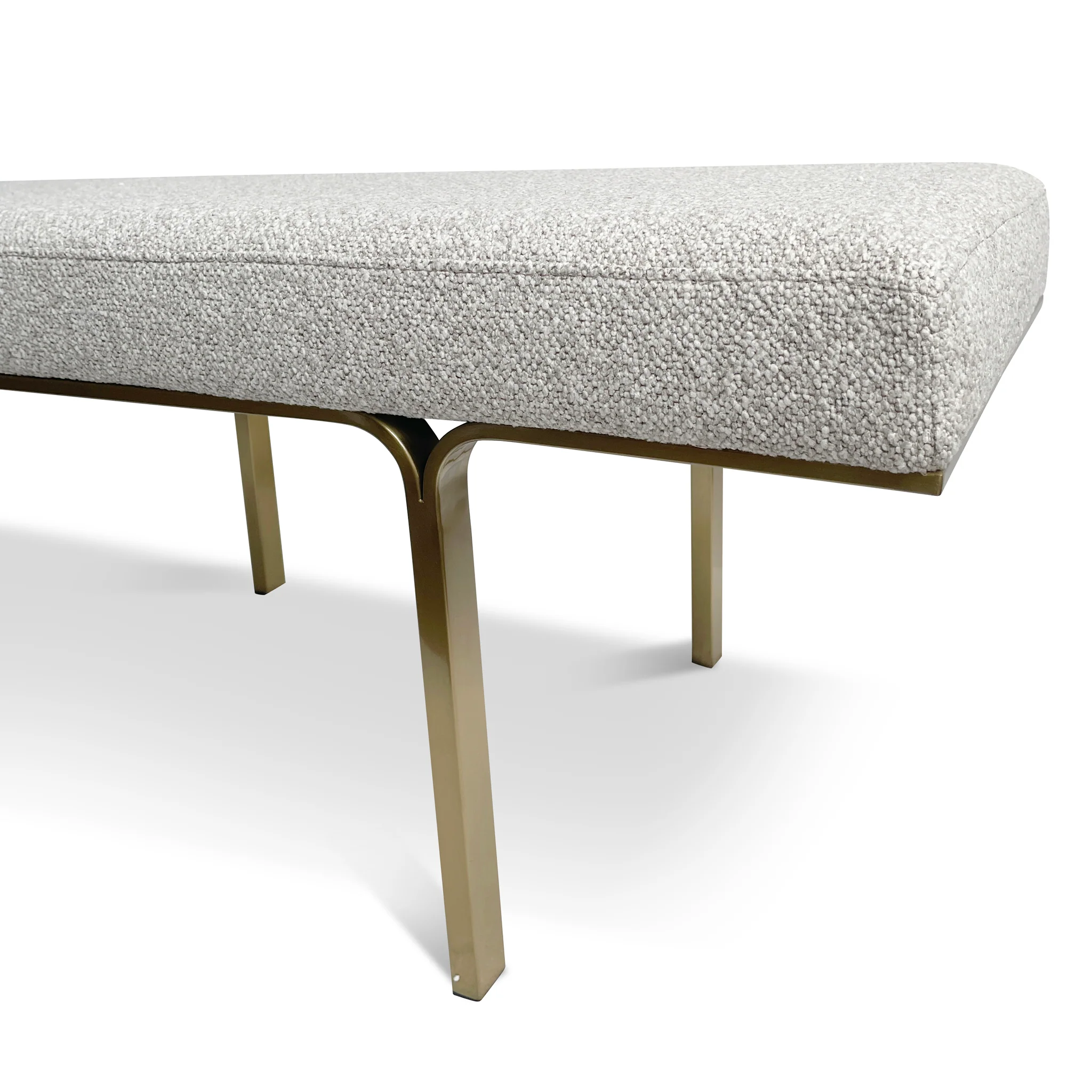CLC10098-KS 1.5m Brushed Gold Ottoman - Clay Grey - Image 7