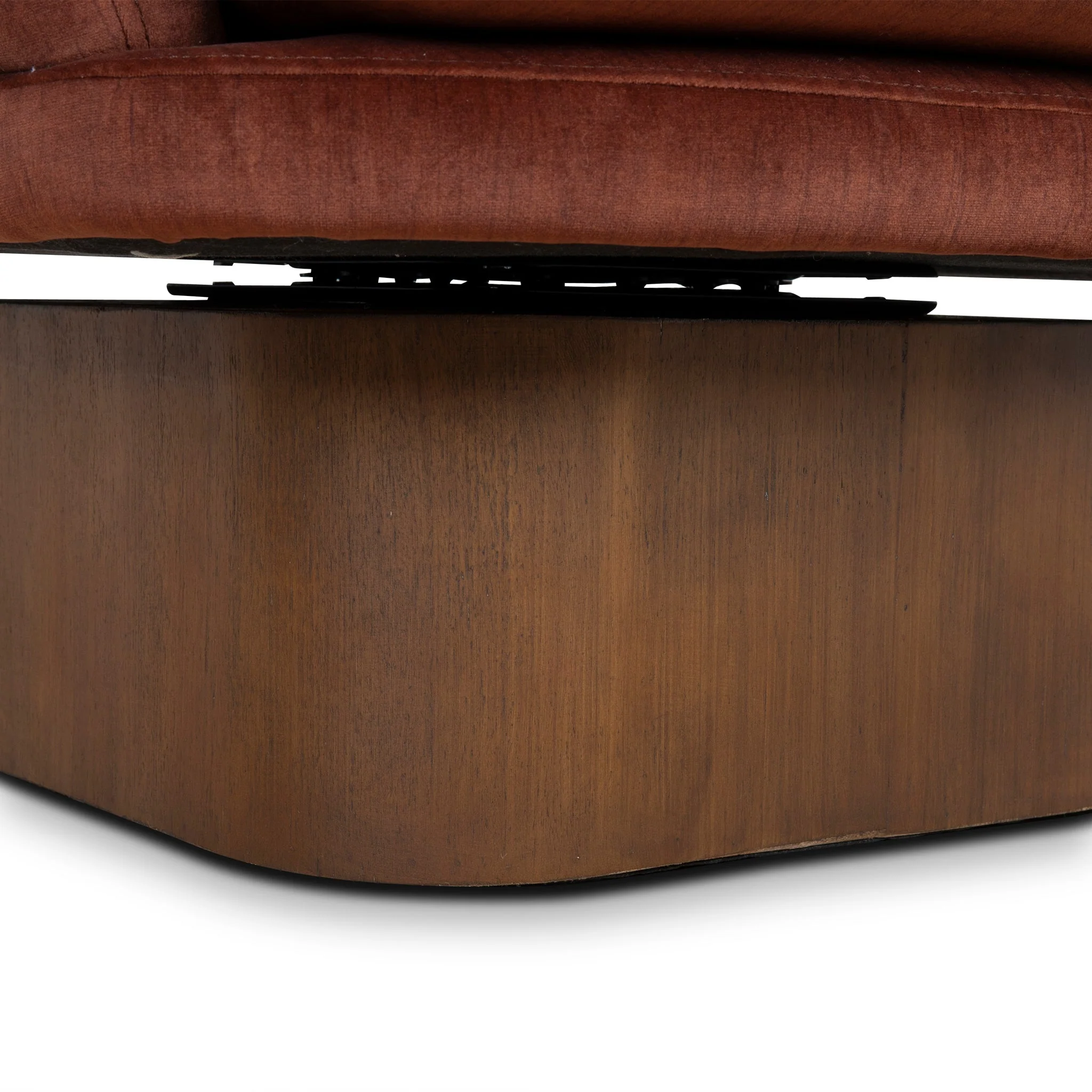 CLC10158-CA Fabric Swivel Armchair - Soft Rust - Image 10