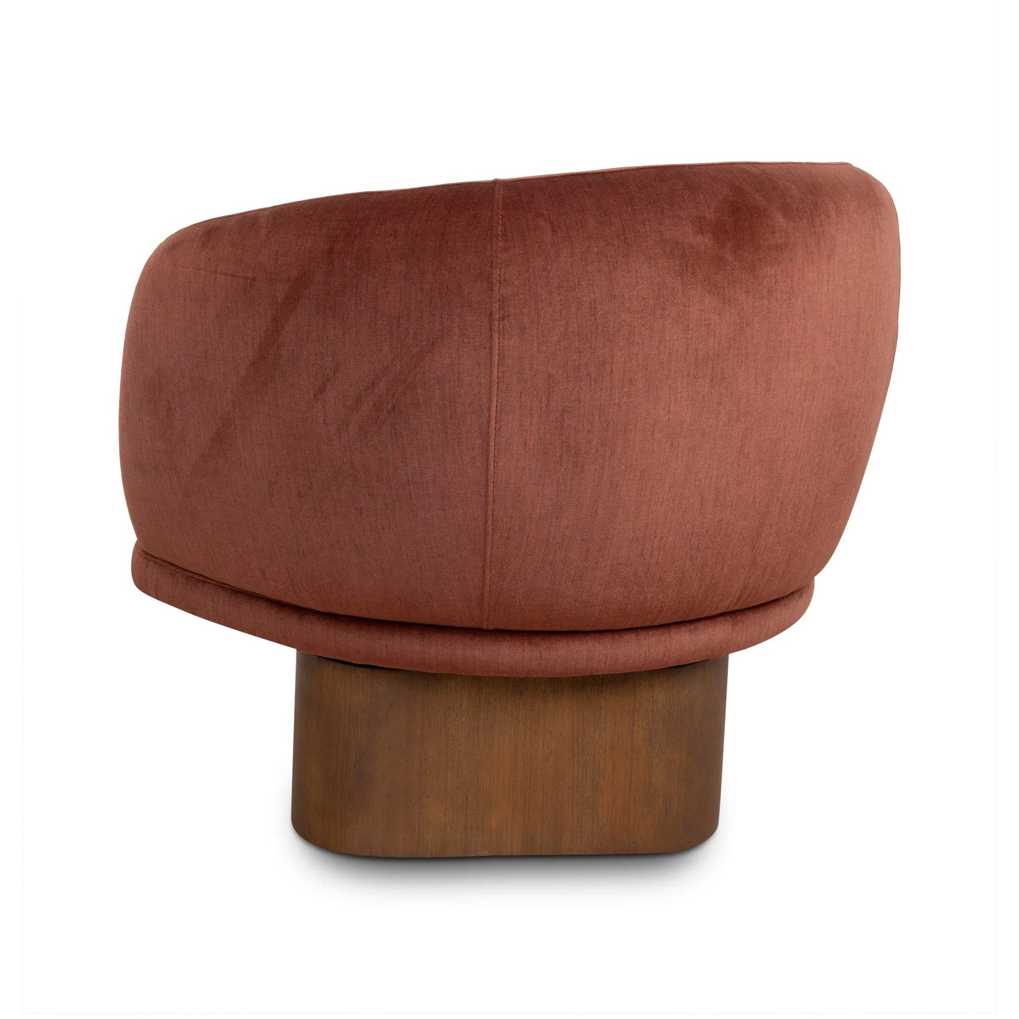CLC10467-CA Fabric Swivel Armchair - Burnt Brown - Image 4