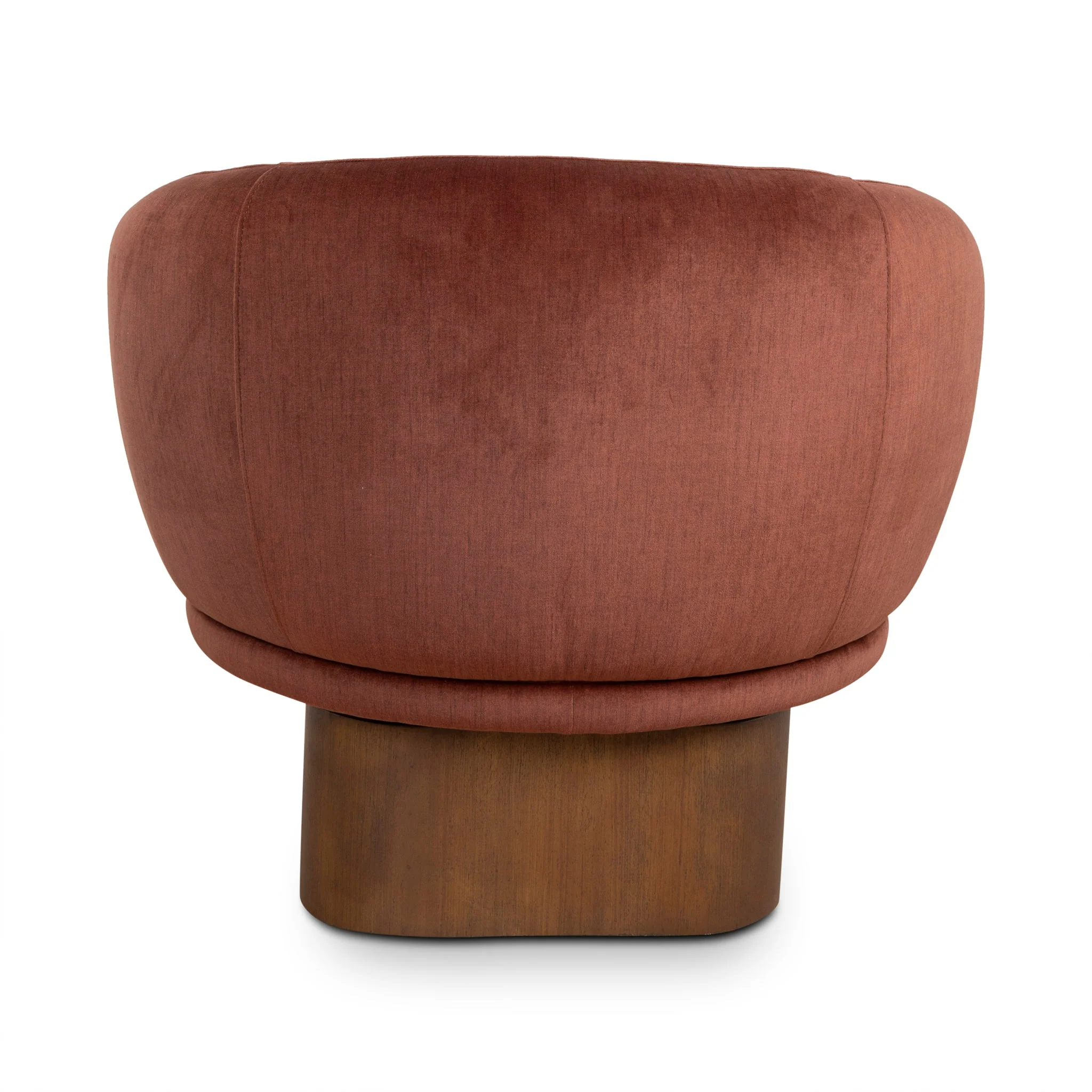 CLC10467-CA Fabric Swivel Armchair - Burnt Brown - Image 5
