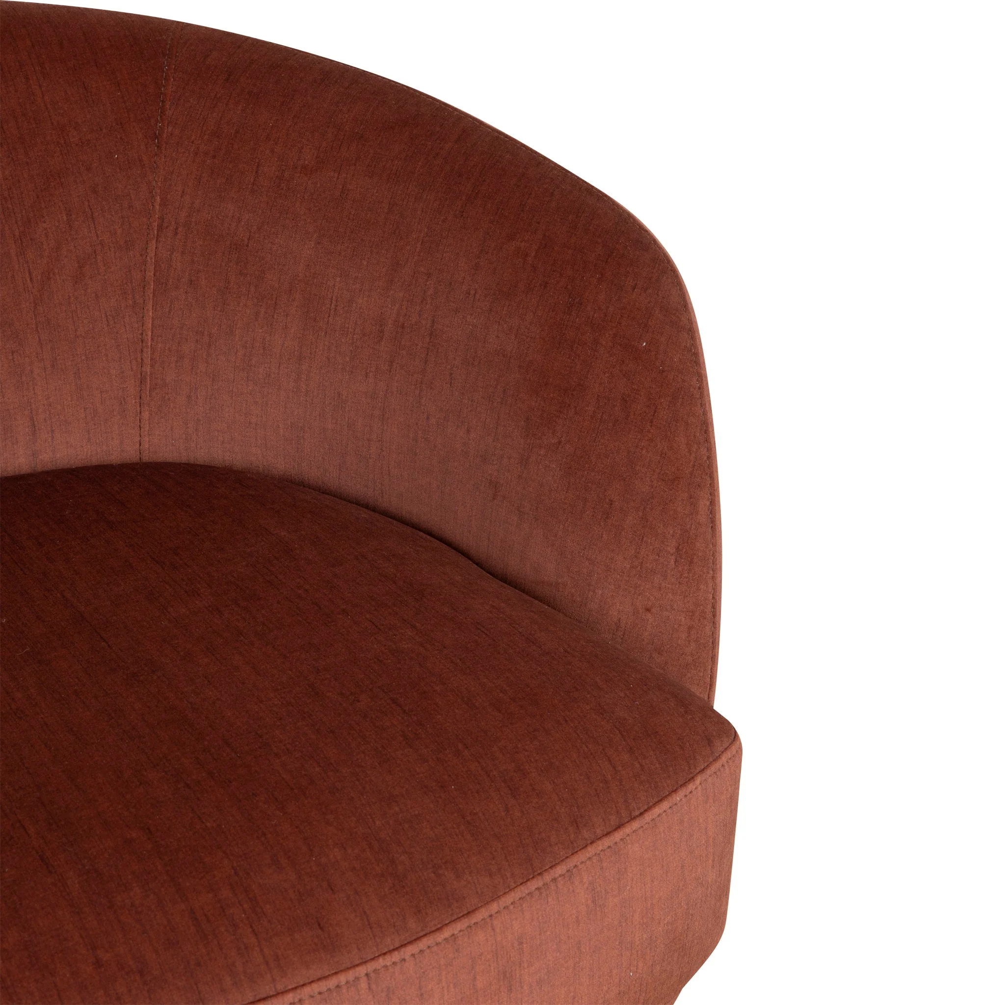 CLC10158-CA Fabric Swivel Armchair - Soft Rust - Image 8